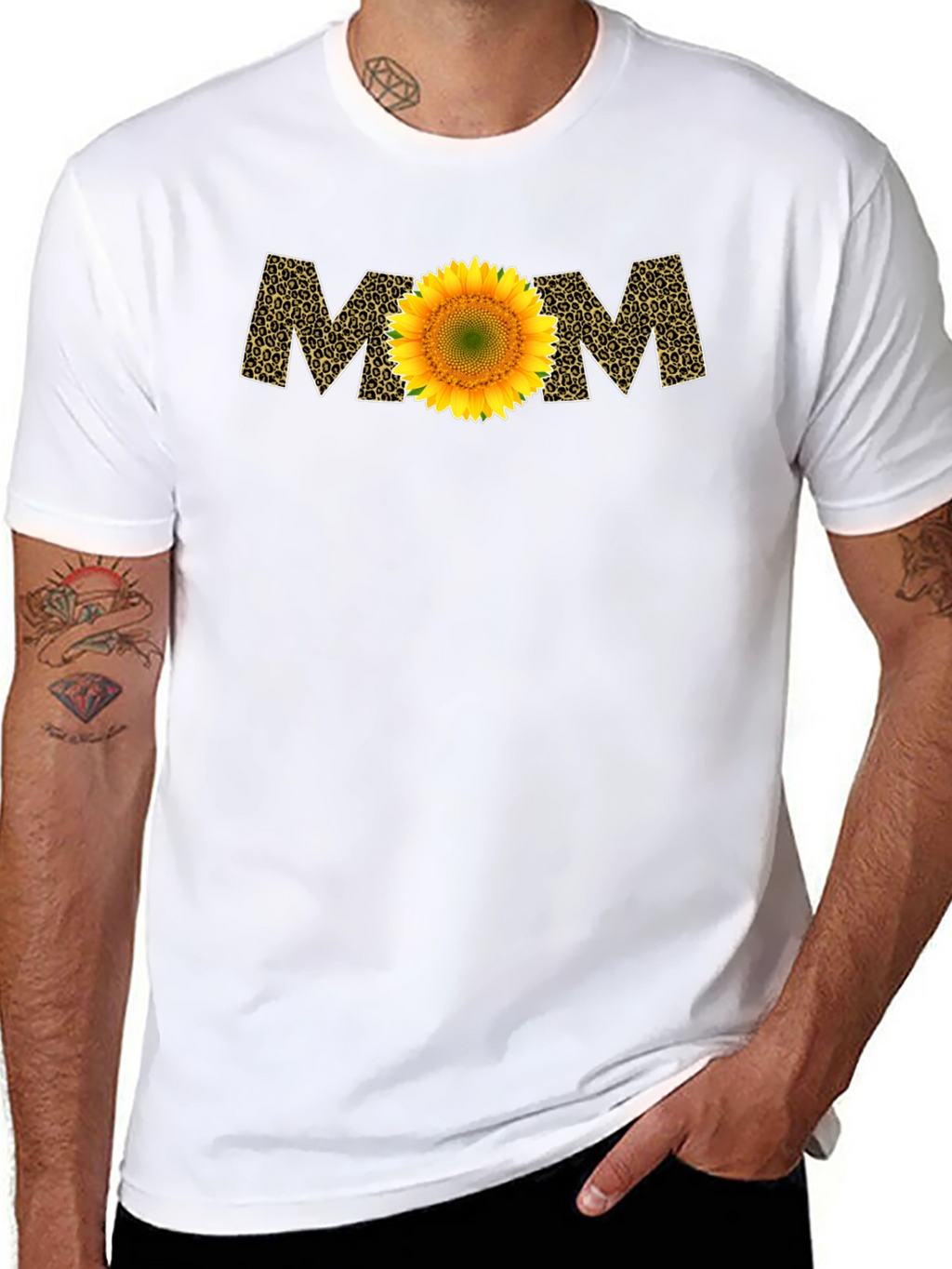 Sunflower Mom Leopard Print T-Shirt