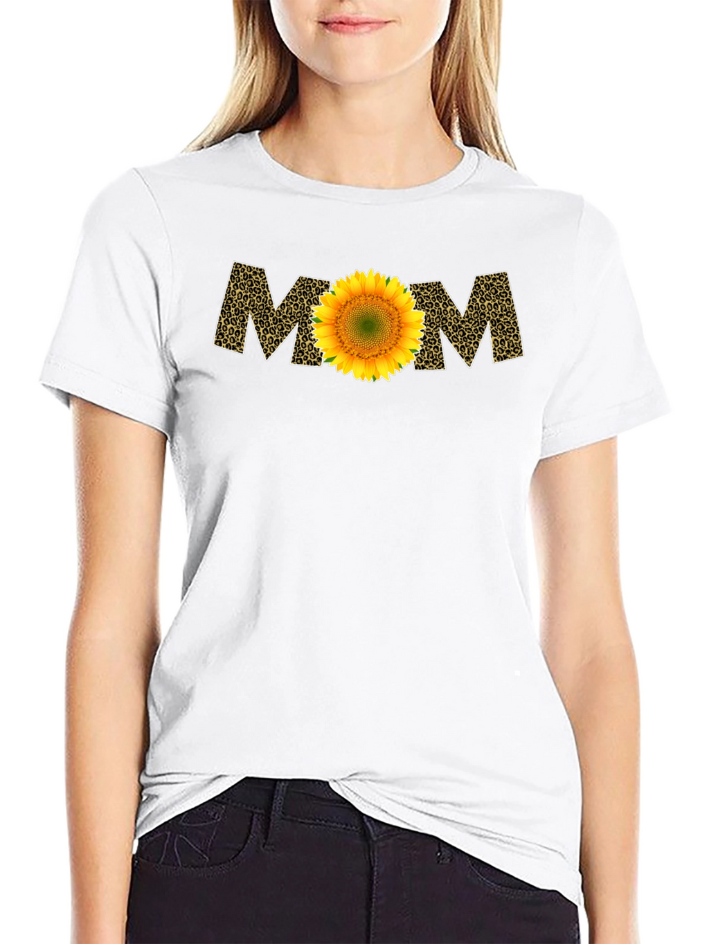 Sunflower Mom Leopard Print T-Shirt