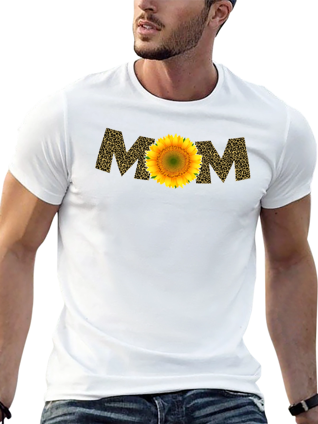 Sunflower Mom Leopard Print T-Shirt