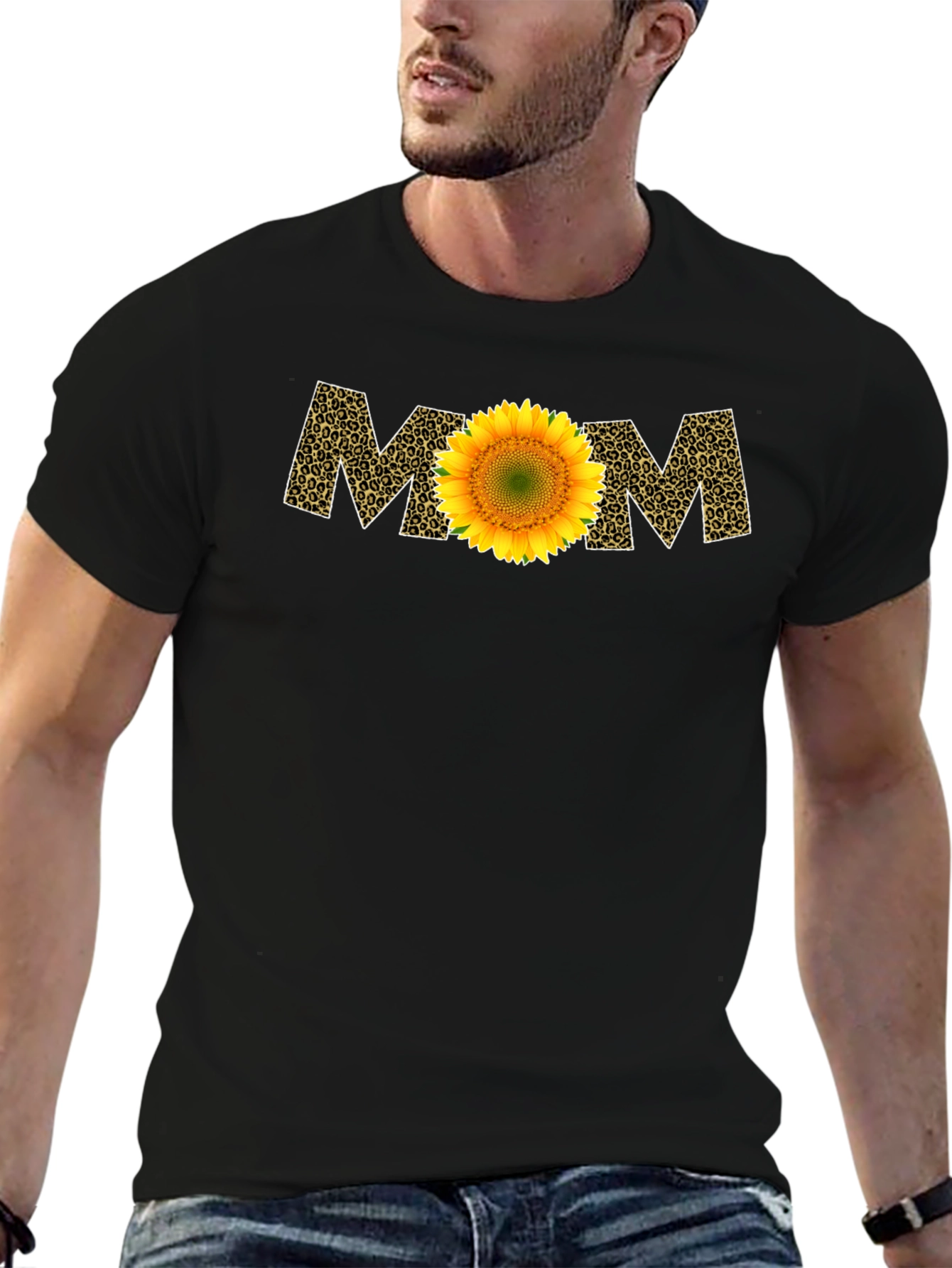Sunflower Mom Leopard Print T-Shirt