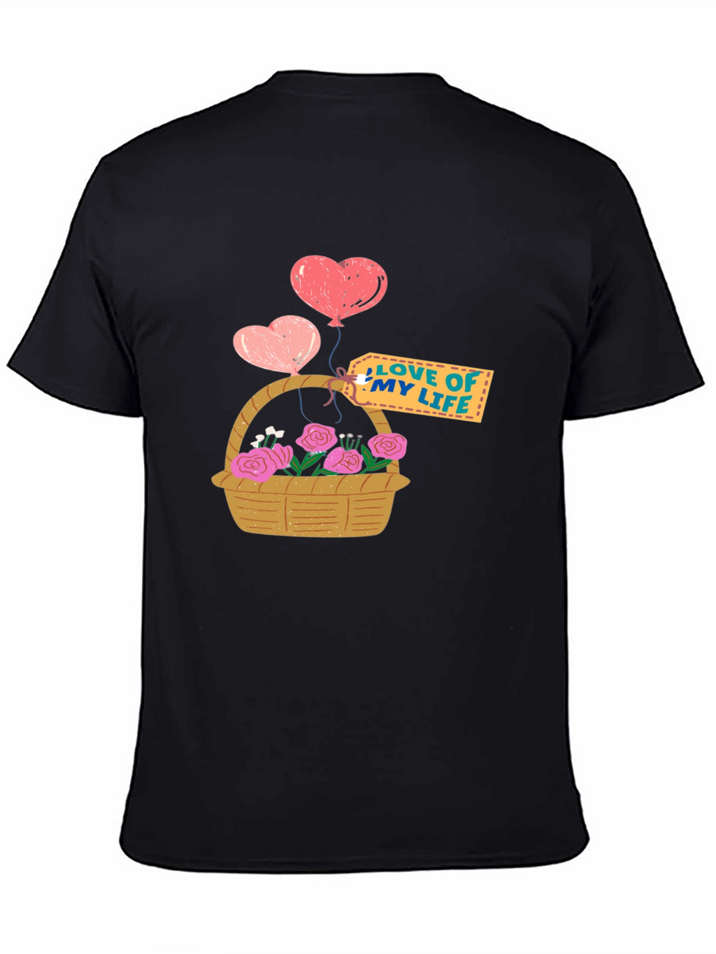 Love of My Life Heart Balloons and Roses T-Shirt