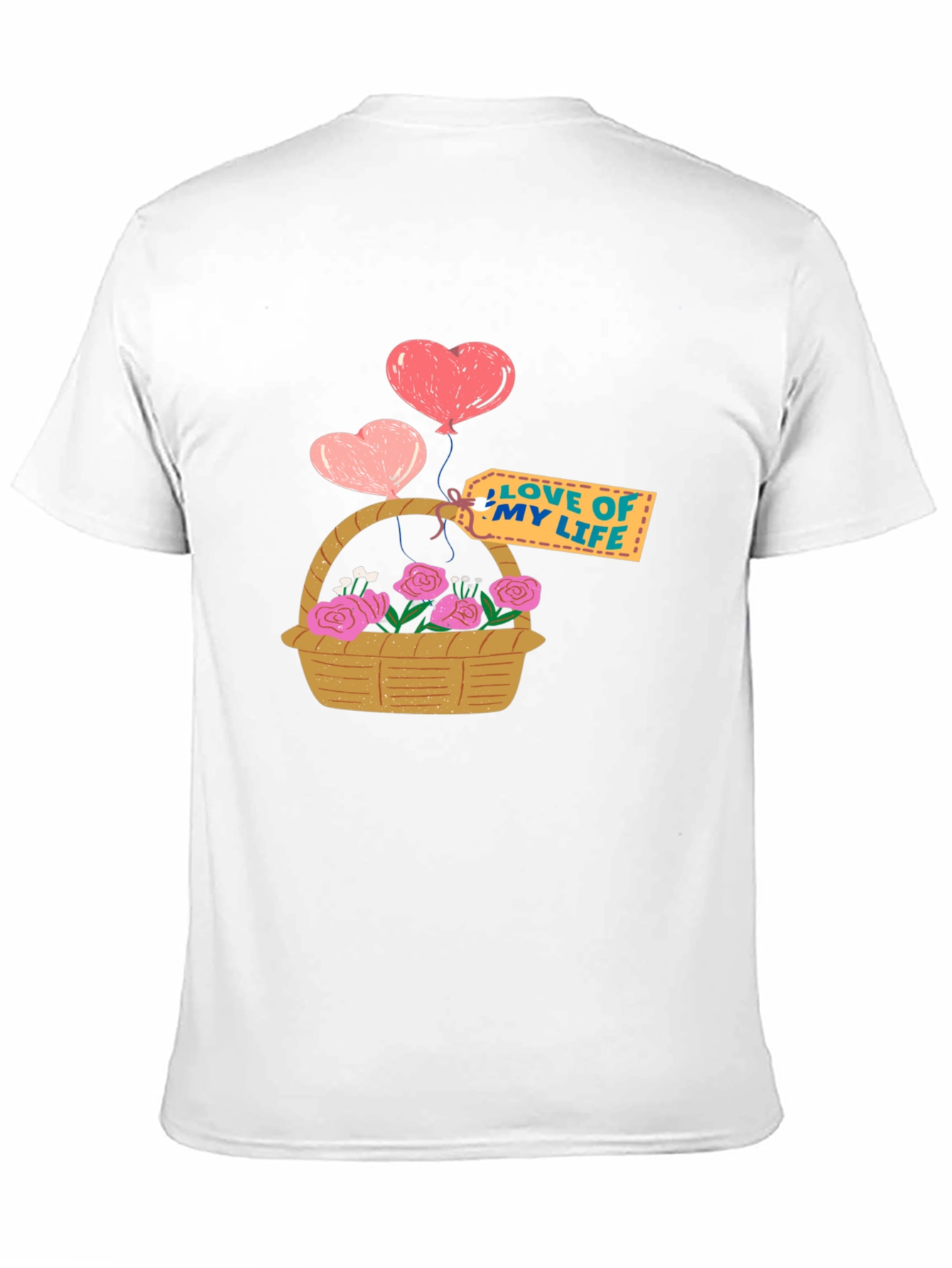 Love of My Life Heart Balloons and Roses T-Shirt