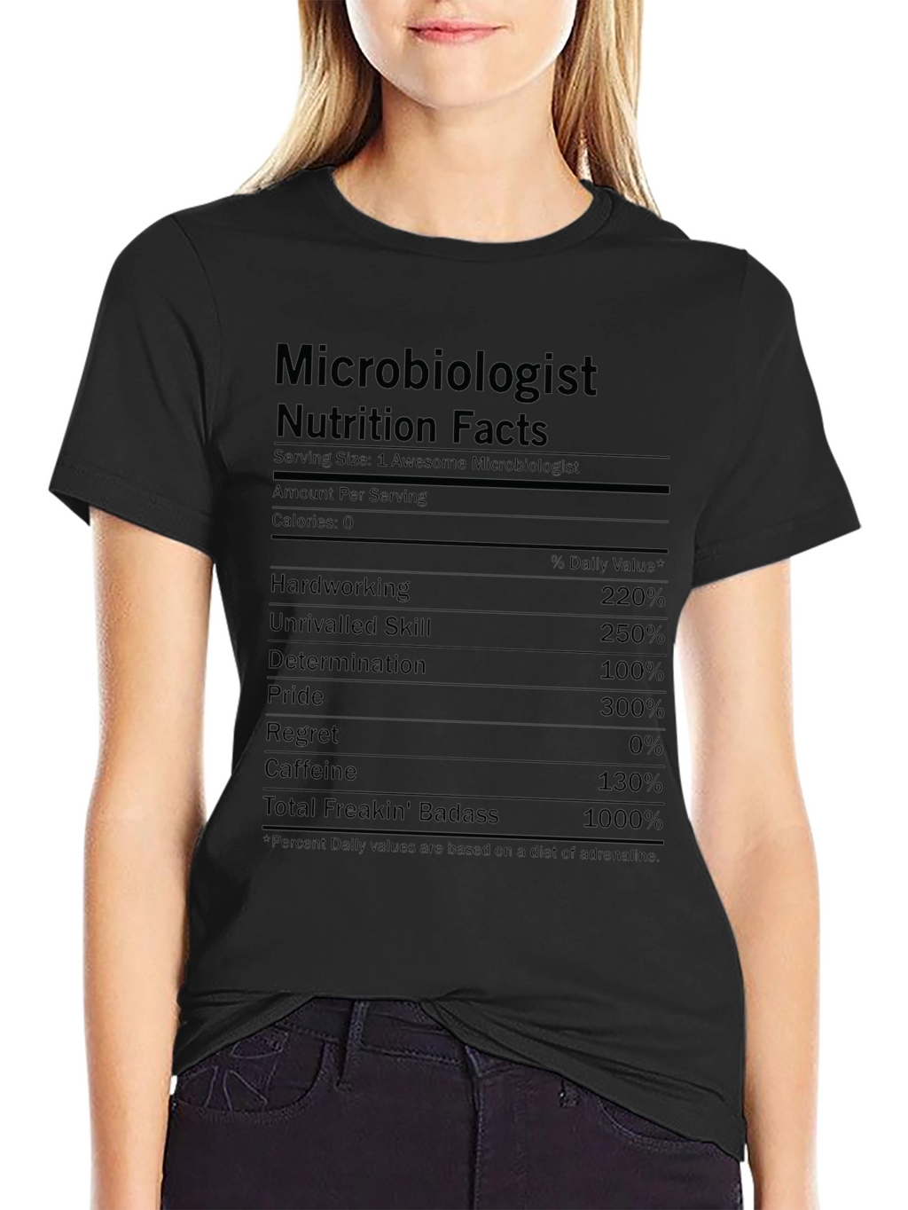 Microbiologist Nutrition Facts T-Shirt - Funny Science Tee