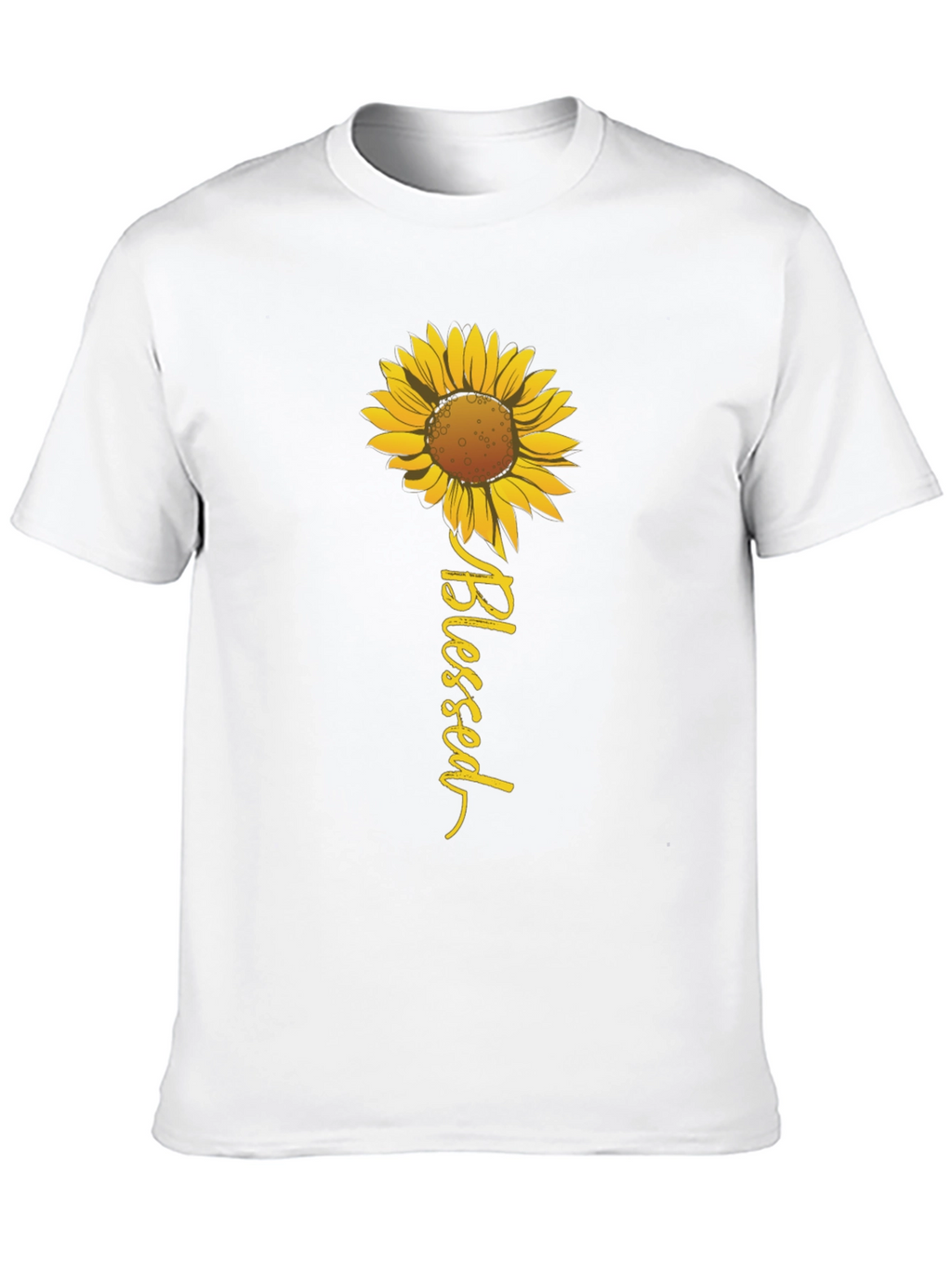 Blessed Sunflower Graphic Tee - Black
