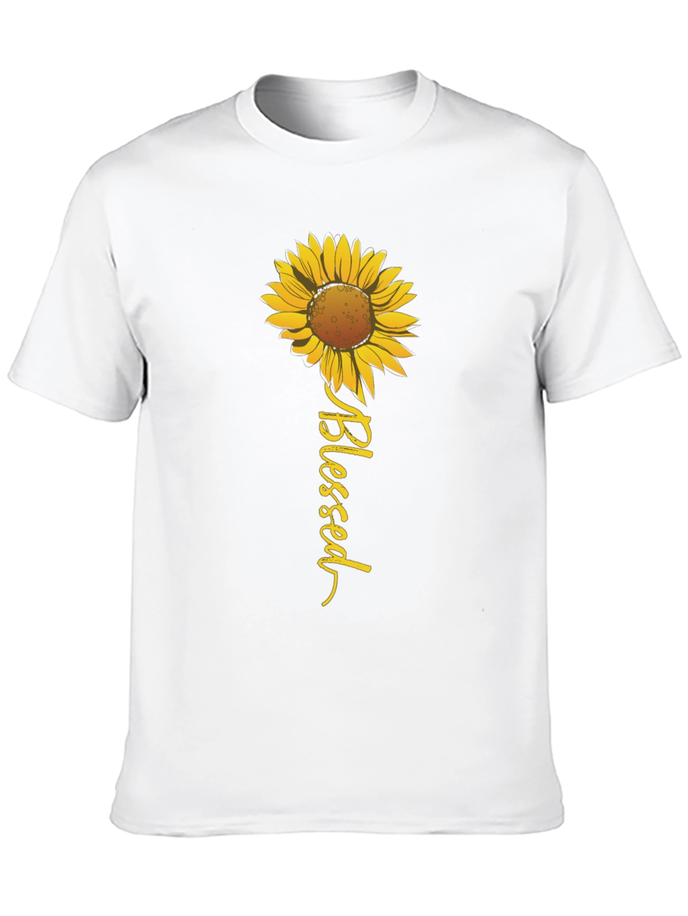 Blessed Sunflower Graphic Tee - Black