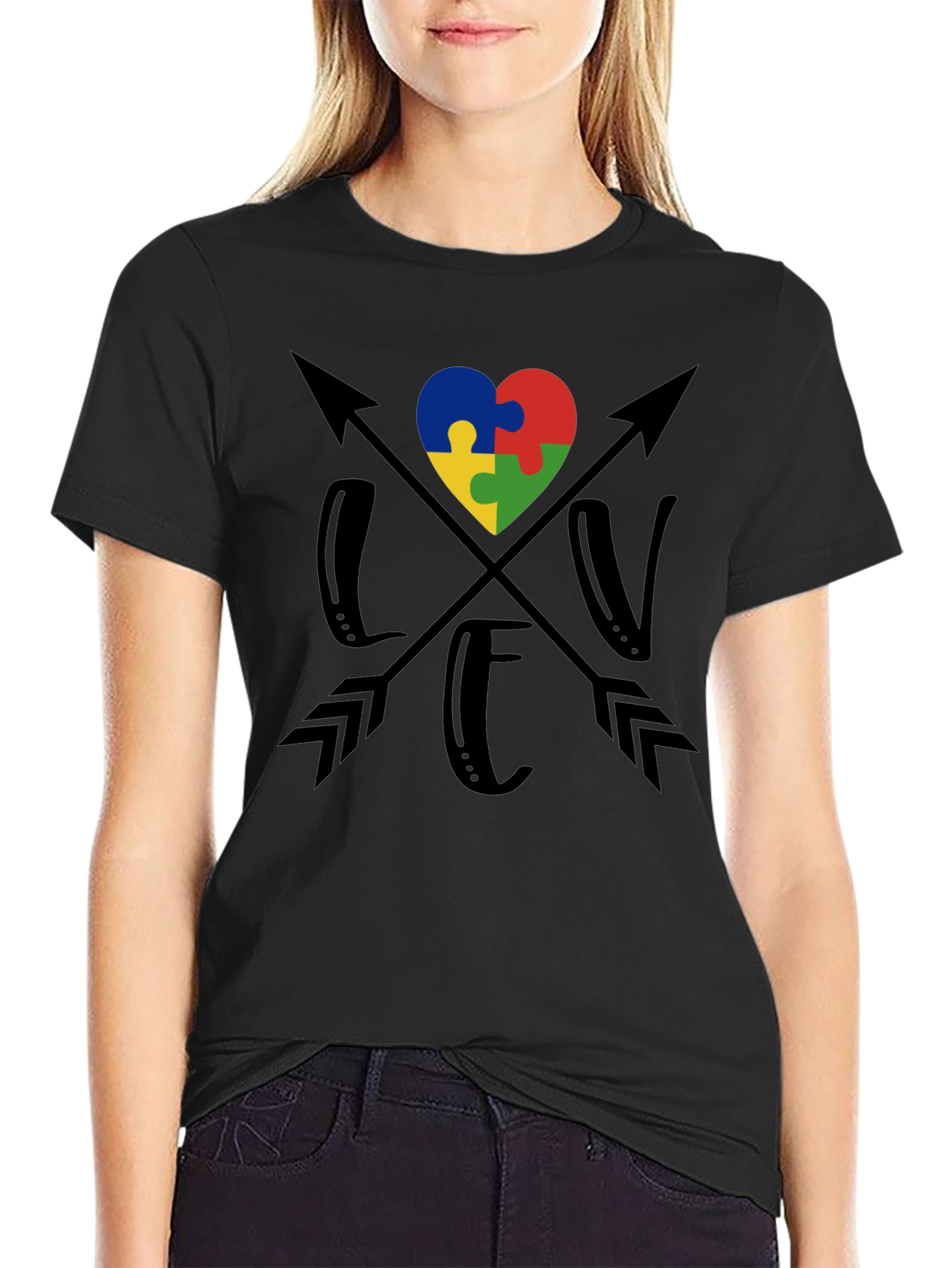 Autism Awareness Heart Arrow T-Shirt