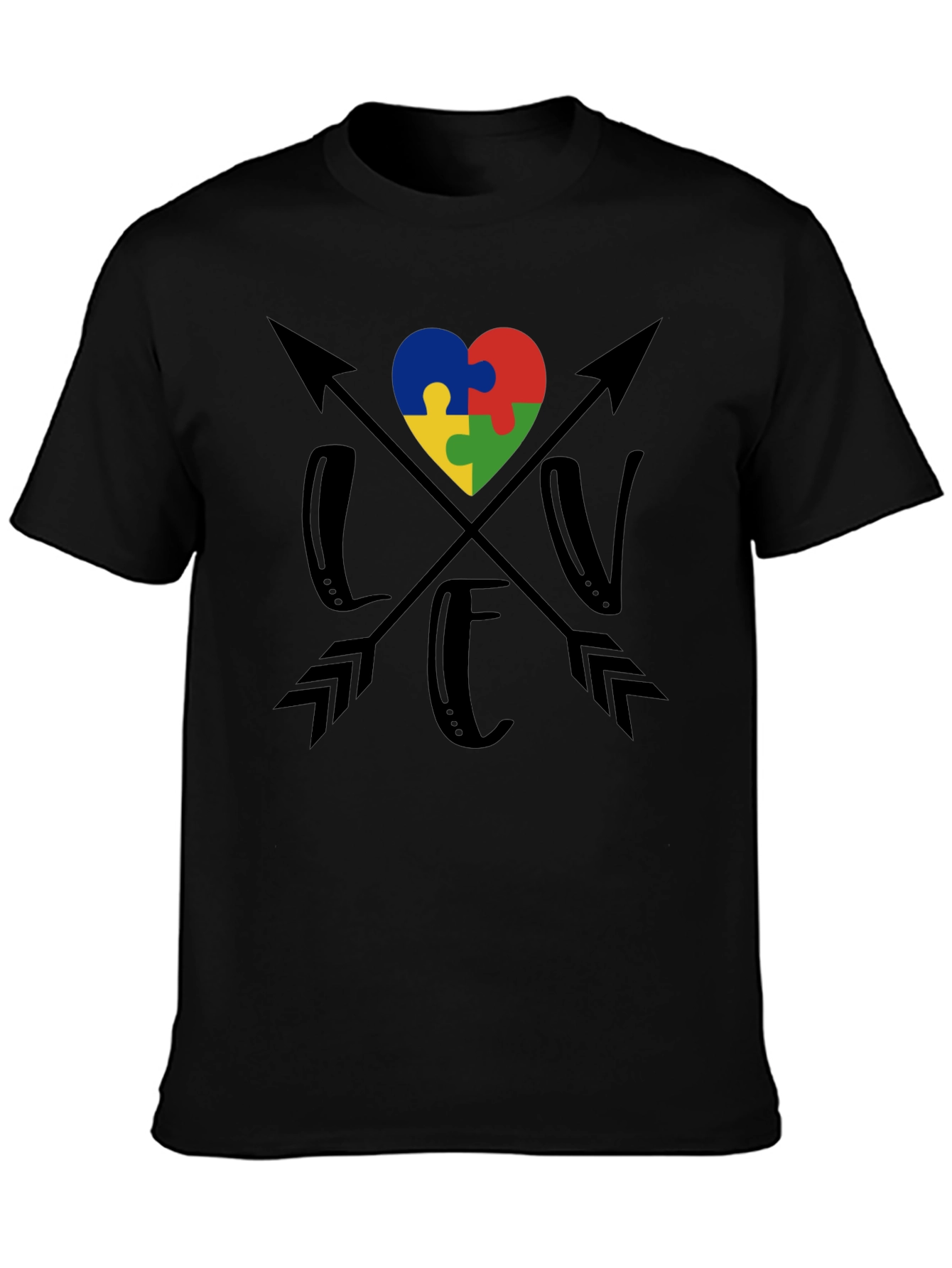 Autism Awareness Heart Arrow T-Shirt