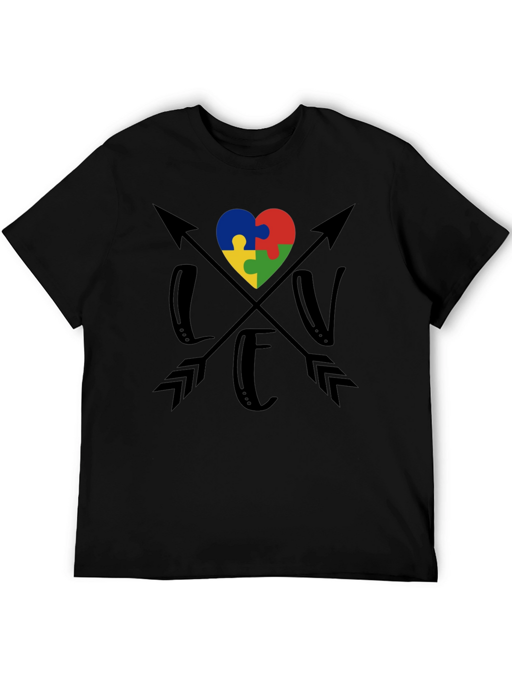 Autism Awareness Heart Arrow T-Shirt
