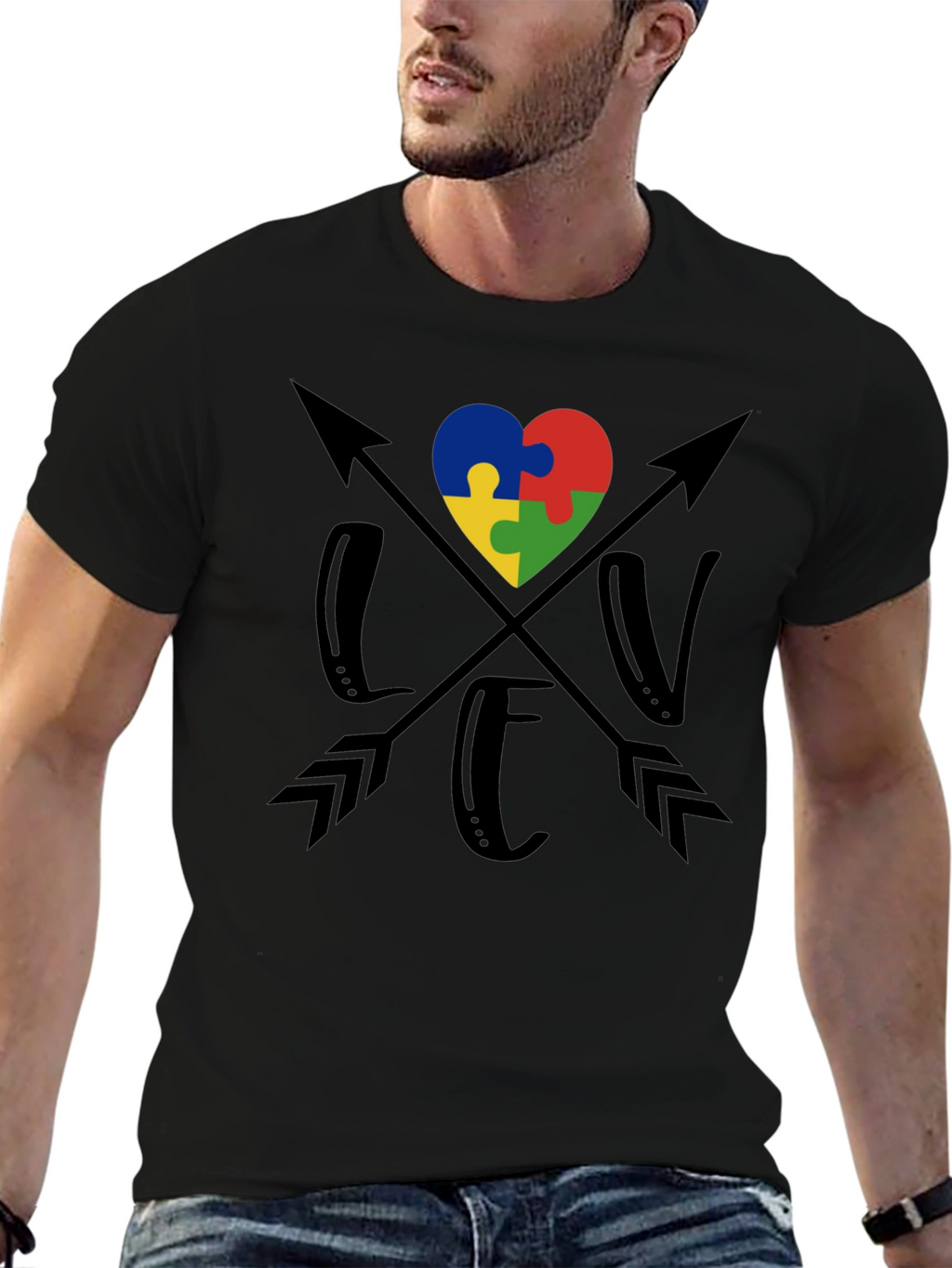 Autism Awareness Heart Arrow T-Shirt