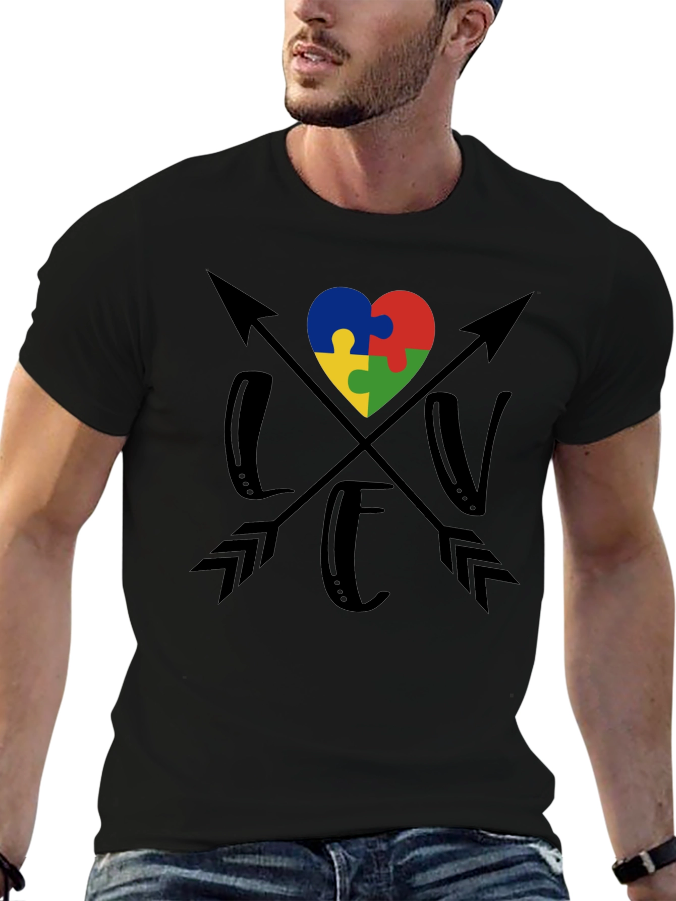 Autism Awareness Heart Arrow T-Shirt