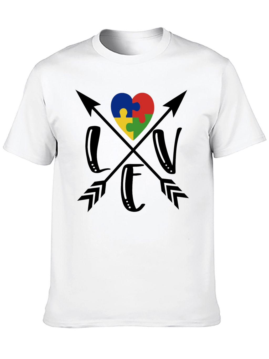 Autism Awareness Heart Arrow T-Shirt