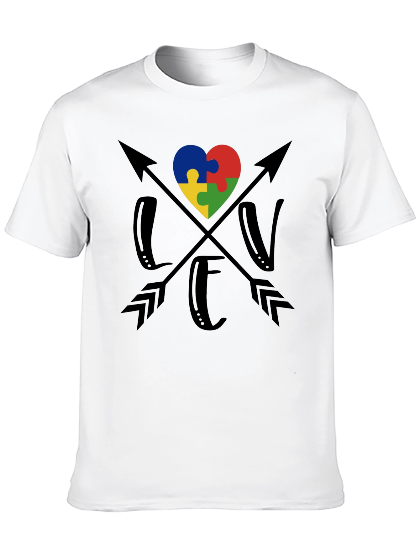 Autism Awareness Heart Arrow T-Shirt