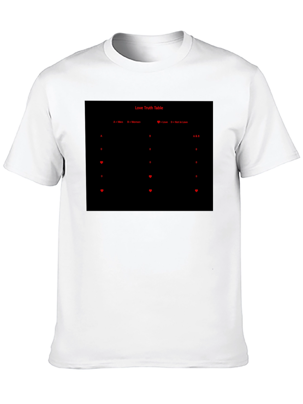 Love Truth Table T-Shirt - Mens Black Graphic Tee