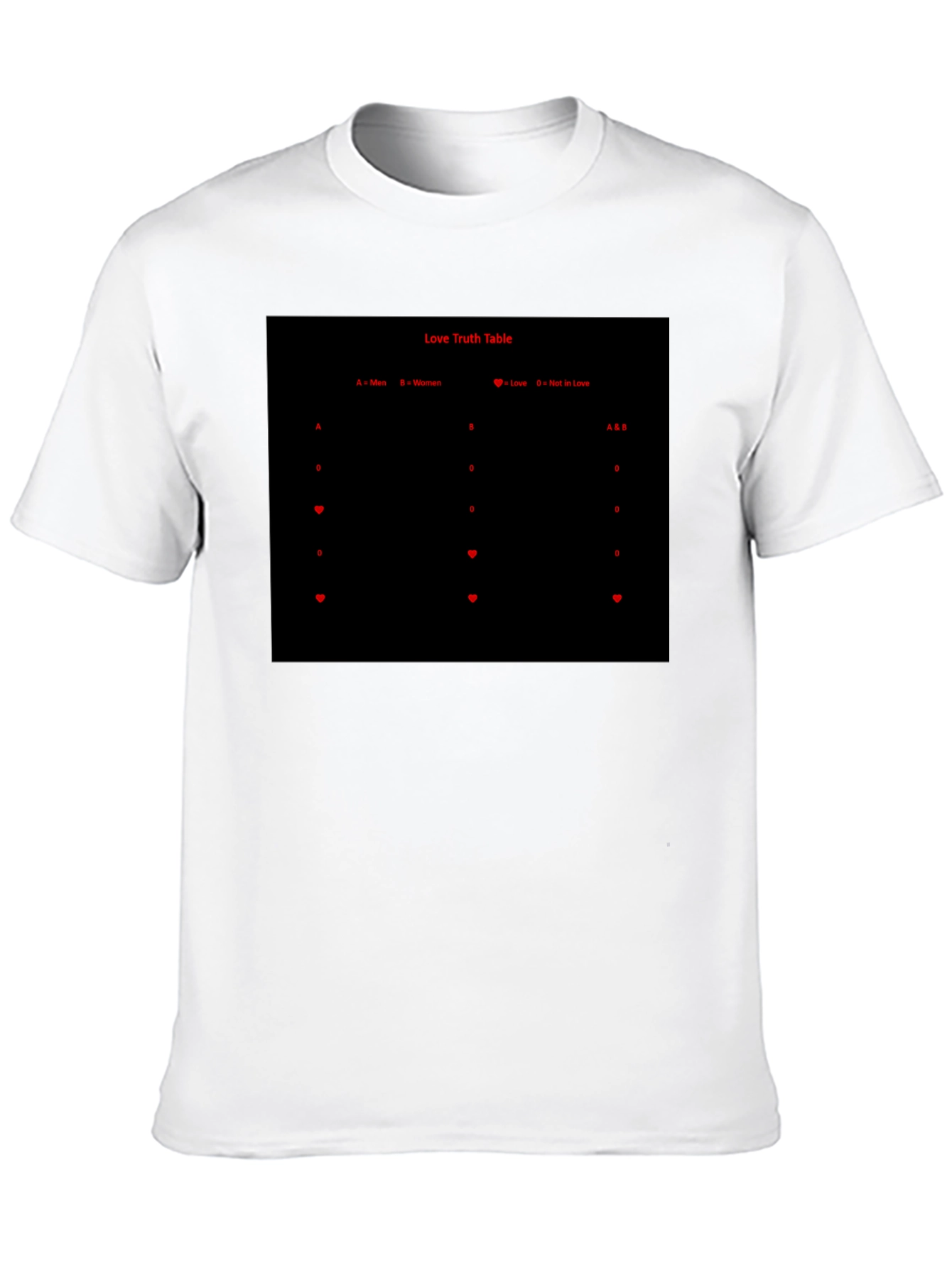 Love Truth Table T-Shirt - Mens Black Graphic Tee