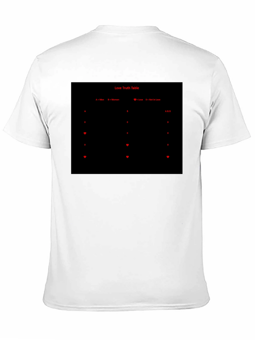 Love Truth Table T-Shirt - Mens Black Graphic Tee