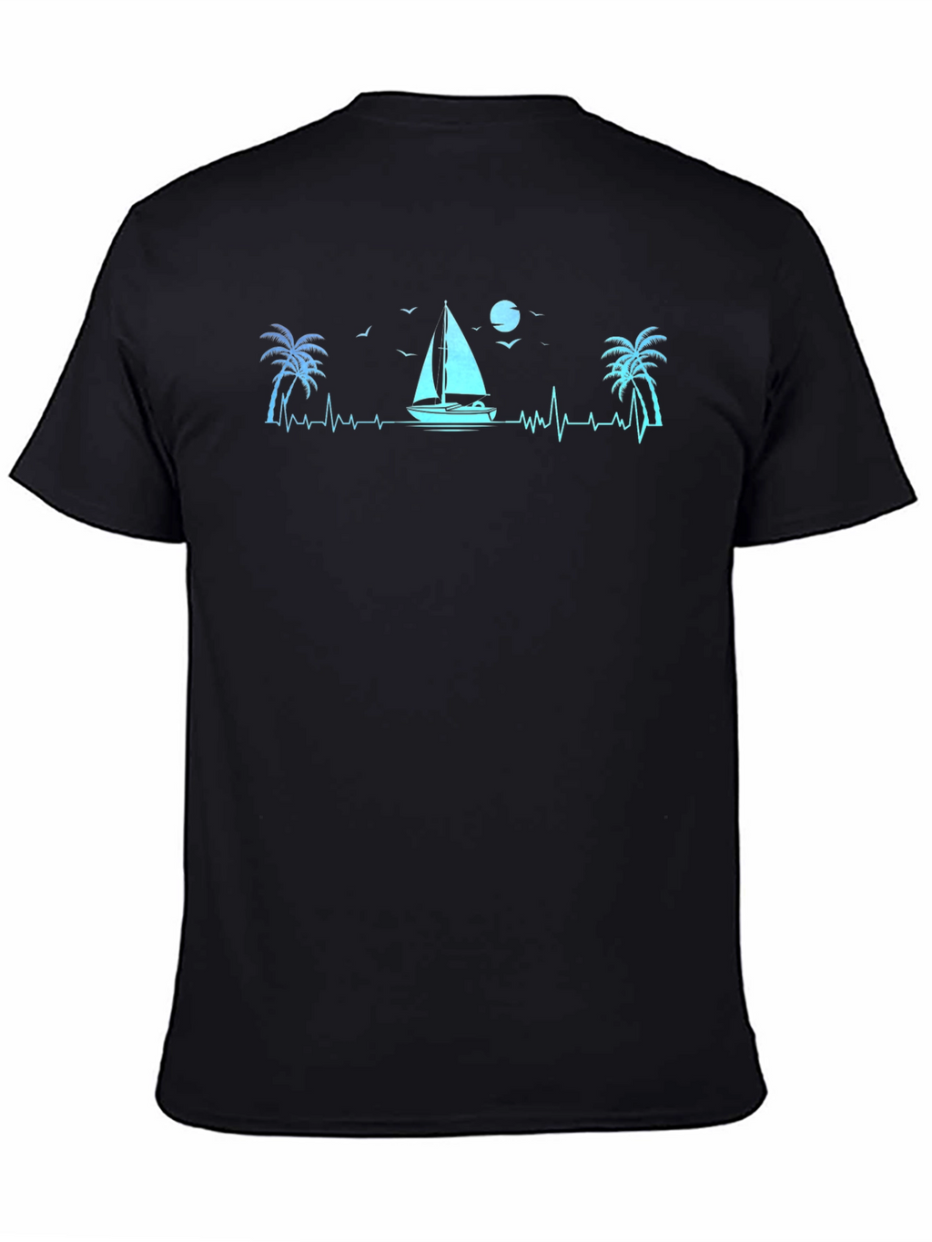 Sailboat Heartbeat Graphic T-Shirt