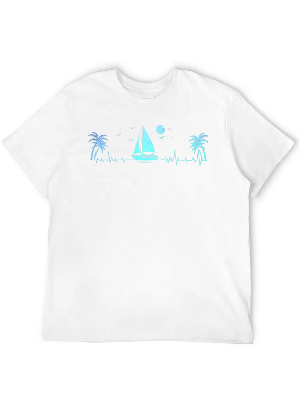 Sailboat Heartbeat Graphic T-Shirt