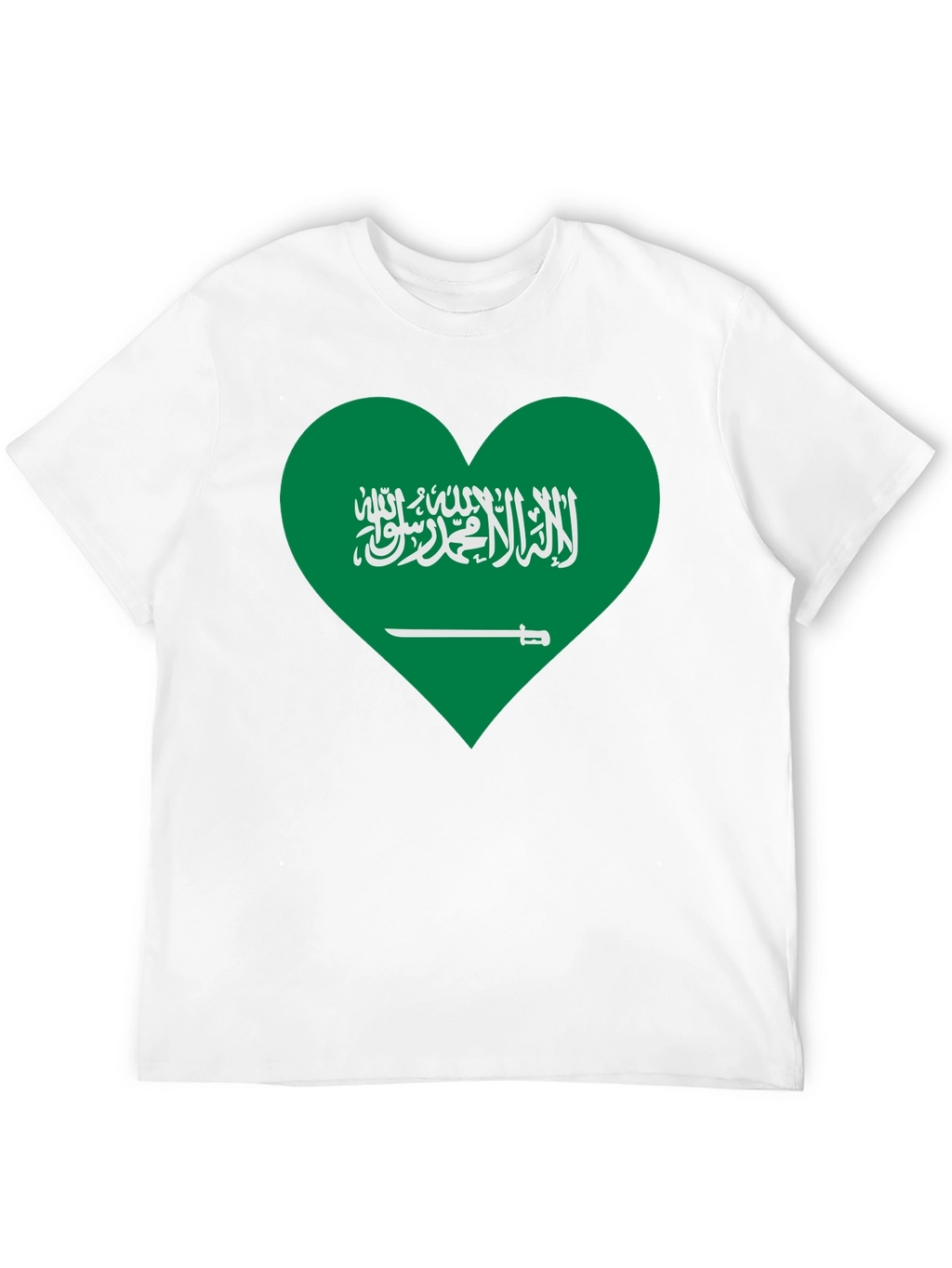 Saudi Arabia Flag Heart T-Shirt