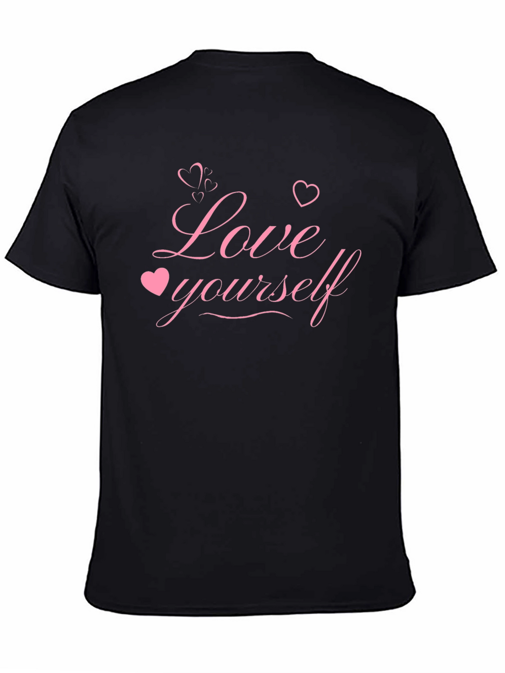 Love Yourself Graphic Tee - Black Cotton Blend