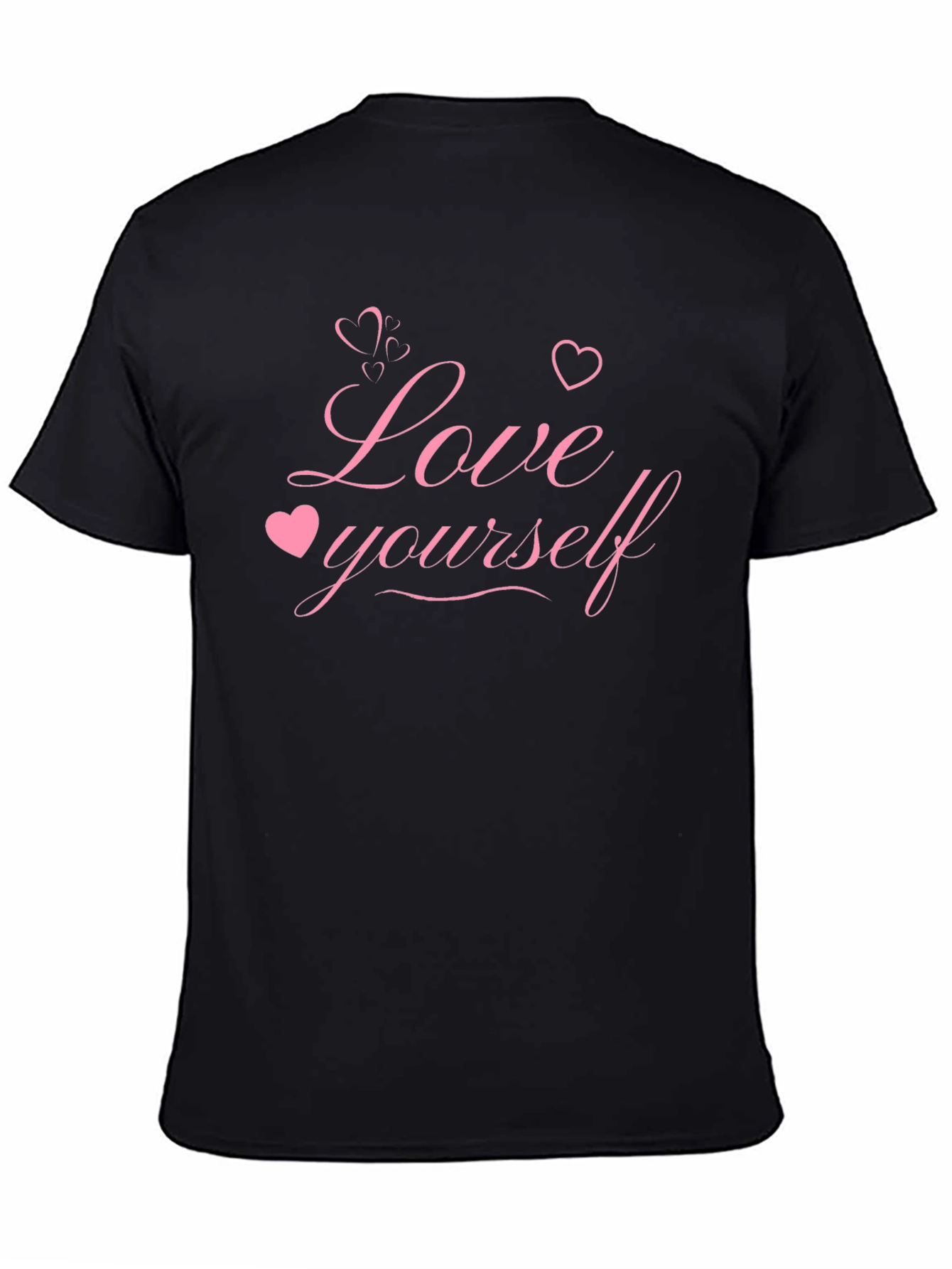 Love Yourself Graphic Tee - Black Cotton Blend
