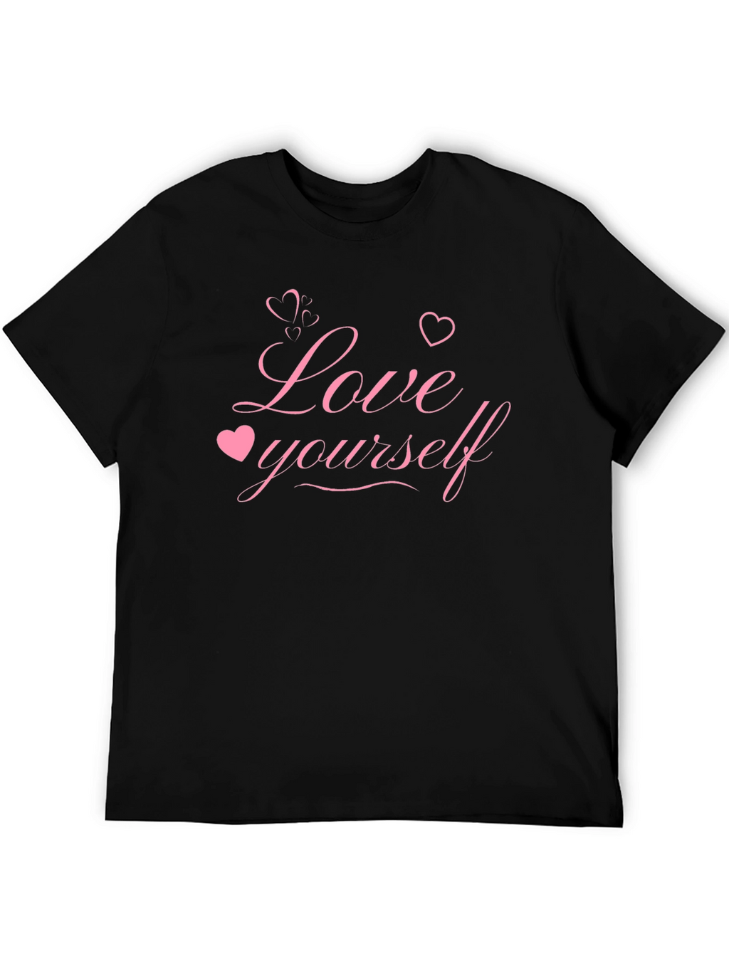 Love Yourself Graphic Tee - Black Cotton Blend