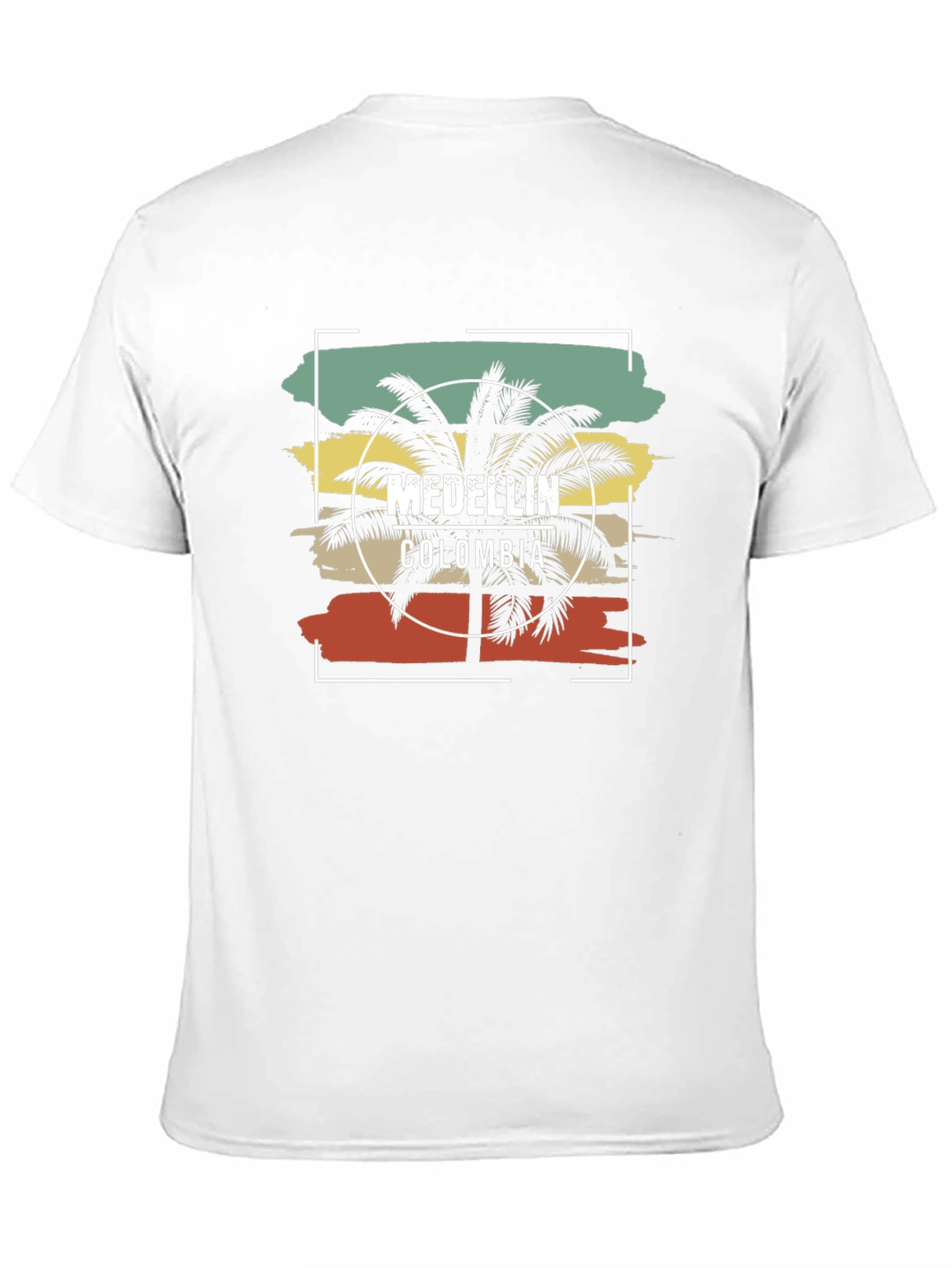 Medellin Colombia Graphic Tee - Retro Palm Tree Design