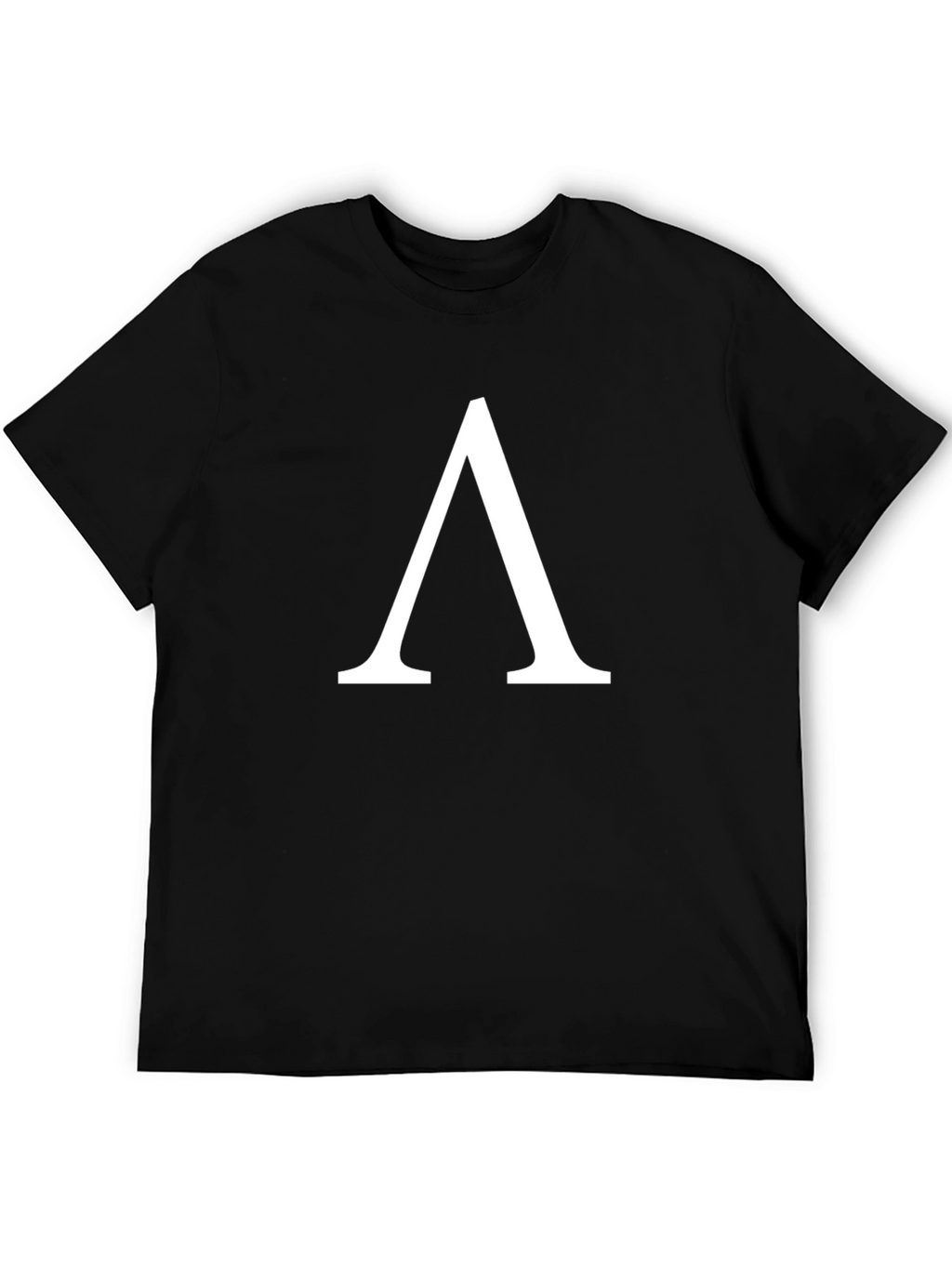 Minimalist Lambda Symbol Black T-Shirt