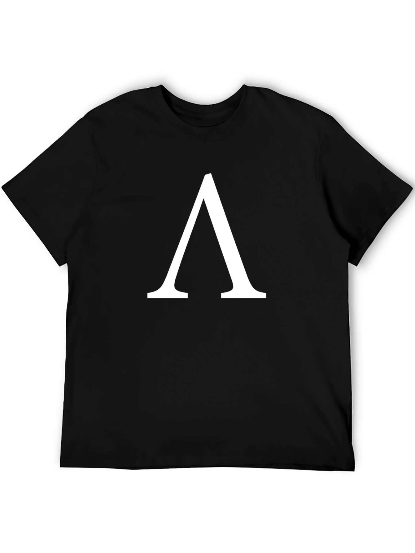 Minimalist Lambda Symbol Black T-Shirt
