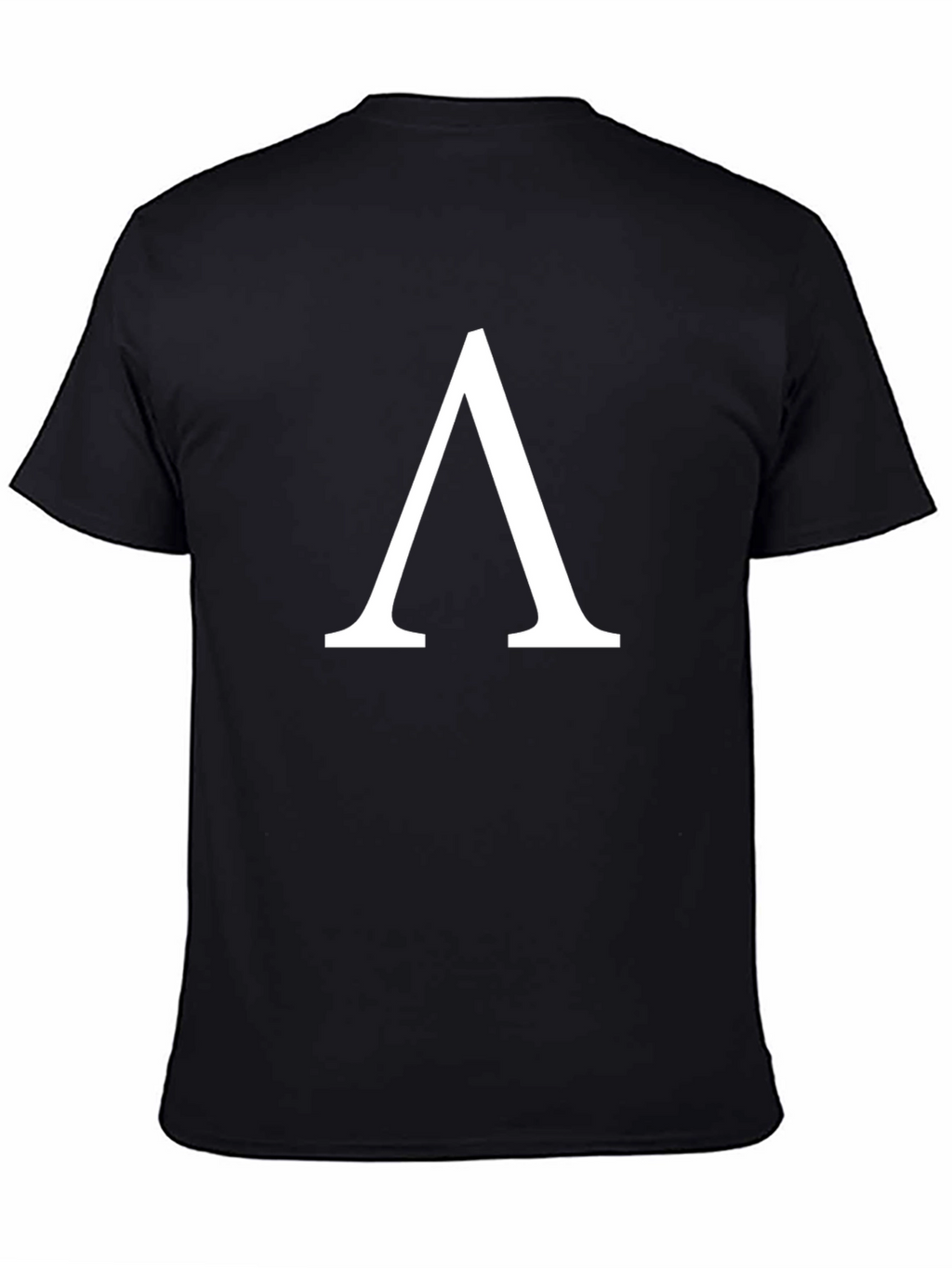 Minimalist Lambda Symbol Black T-Shirt