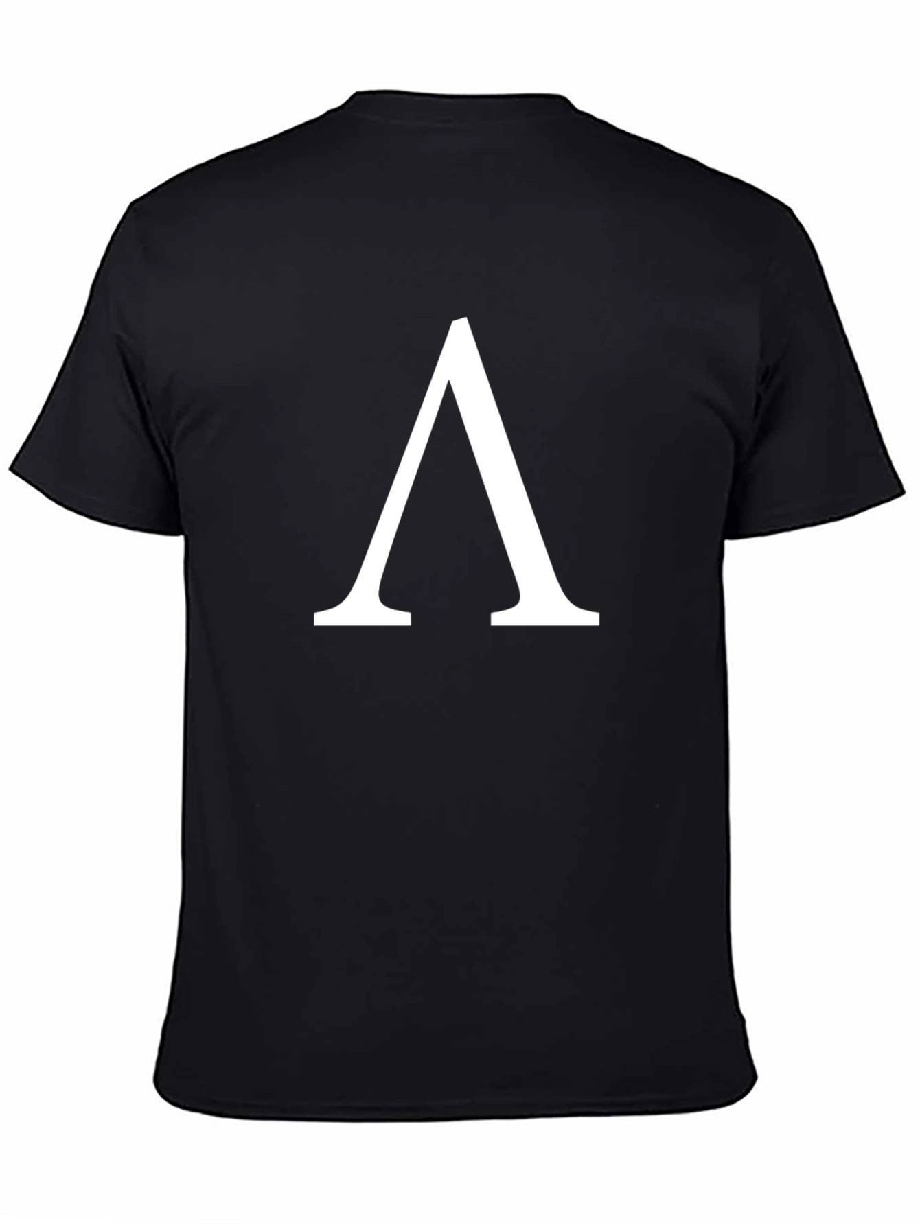 Minimalist Lambda Symbol Black T-Shirt