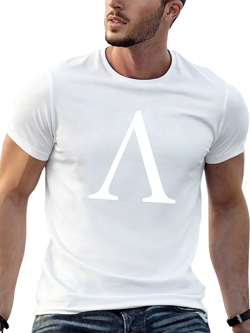 Minimalist Lambda Symbol Black T-Shirt