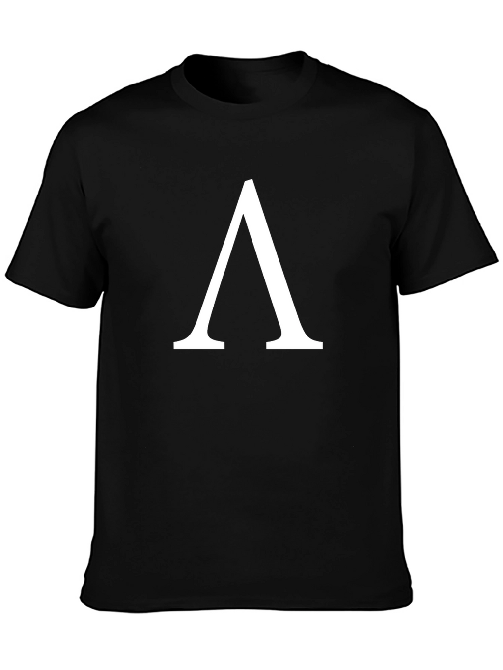 Minimalist Lambda Symbol Black T-Shirt