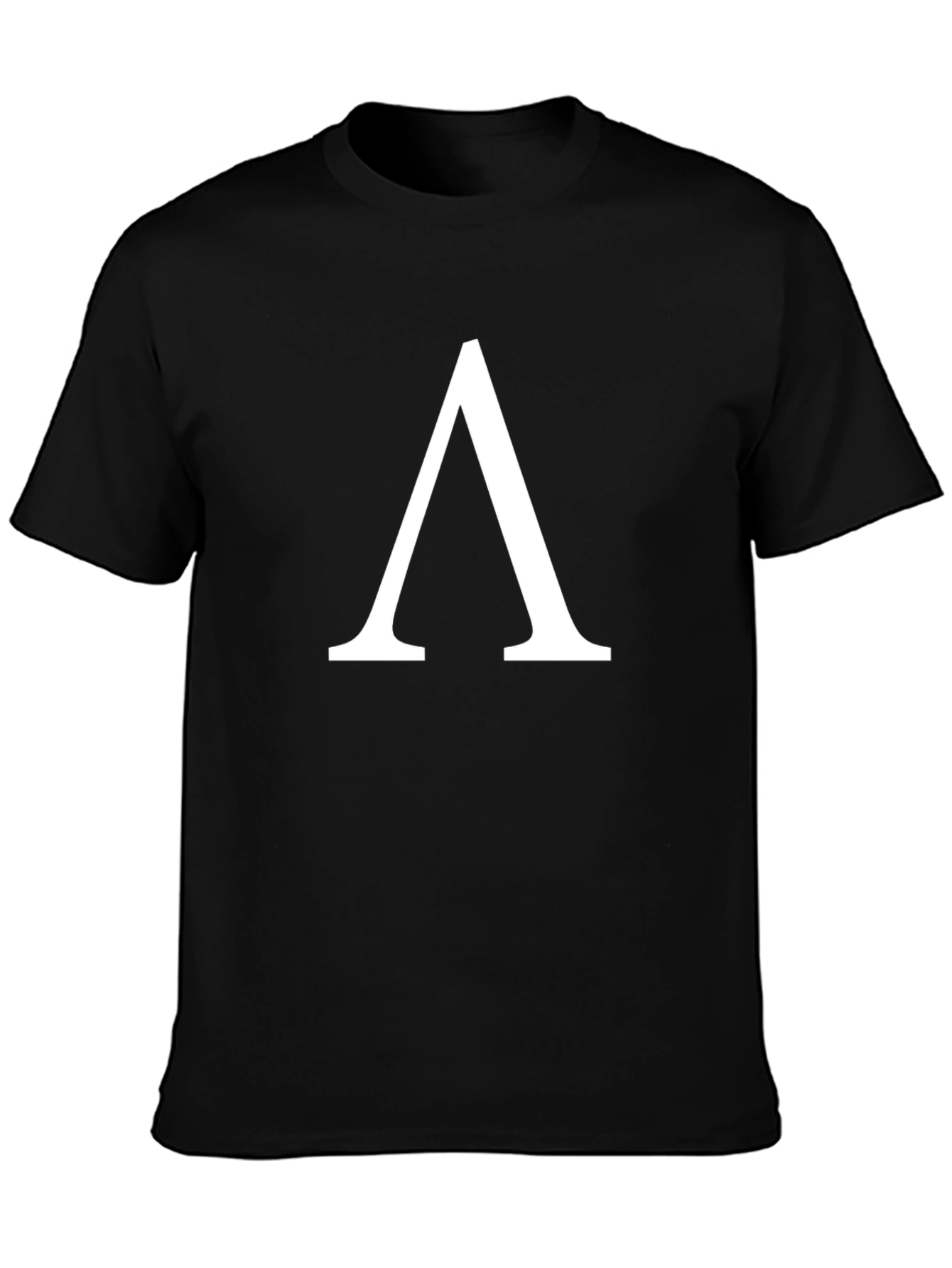 Minimalist Lambda Symbol Black T-Shirt