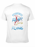 Motivational Fear of Falling Graphic Tee - Black