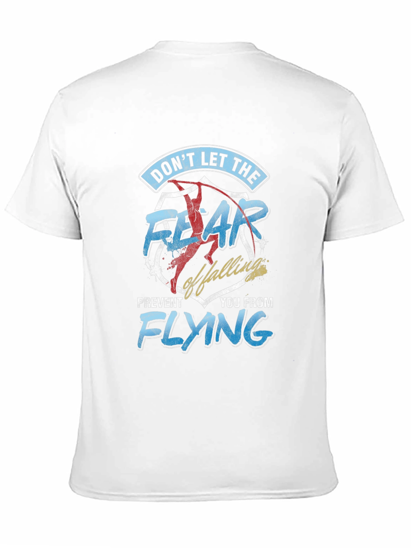 Motivational Fear of Falling Graphic Tee - Black
