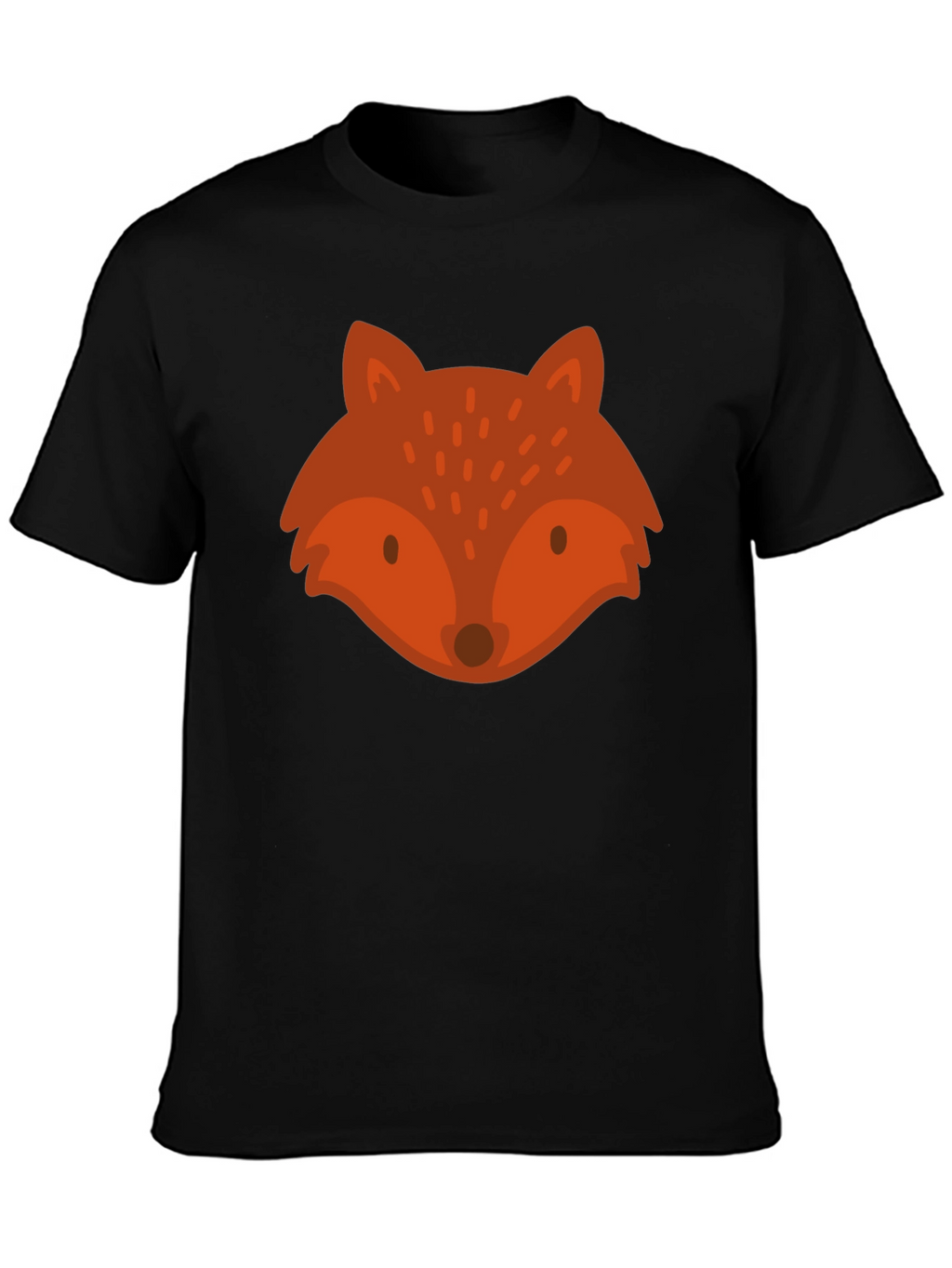 Fox Graphic Tee - Unisex Black Cotton T-Shirt
