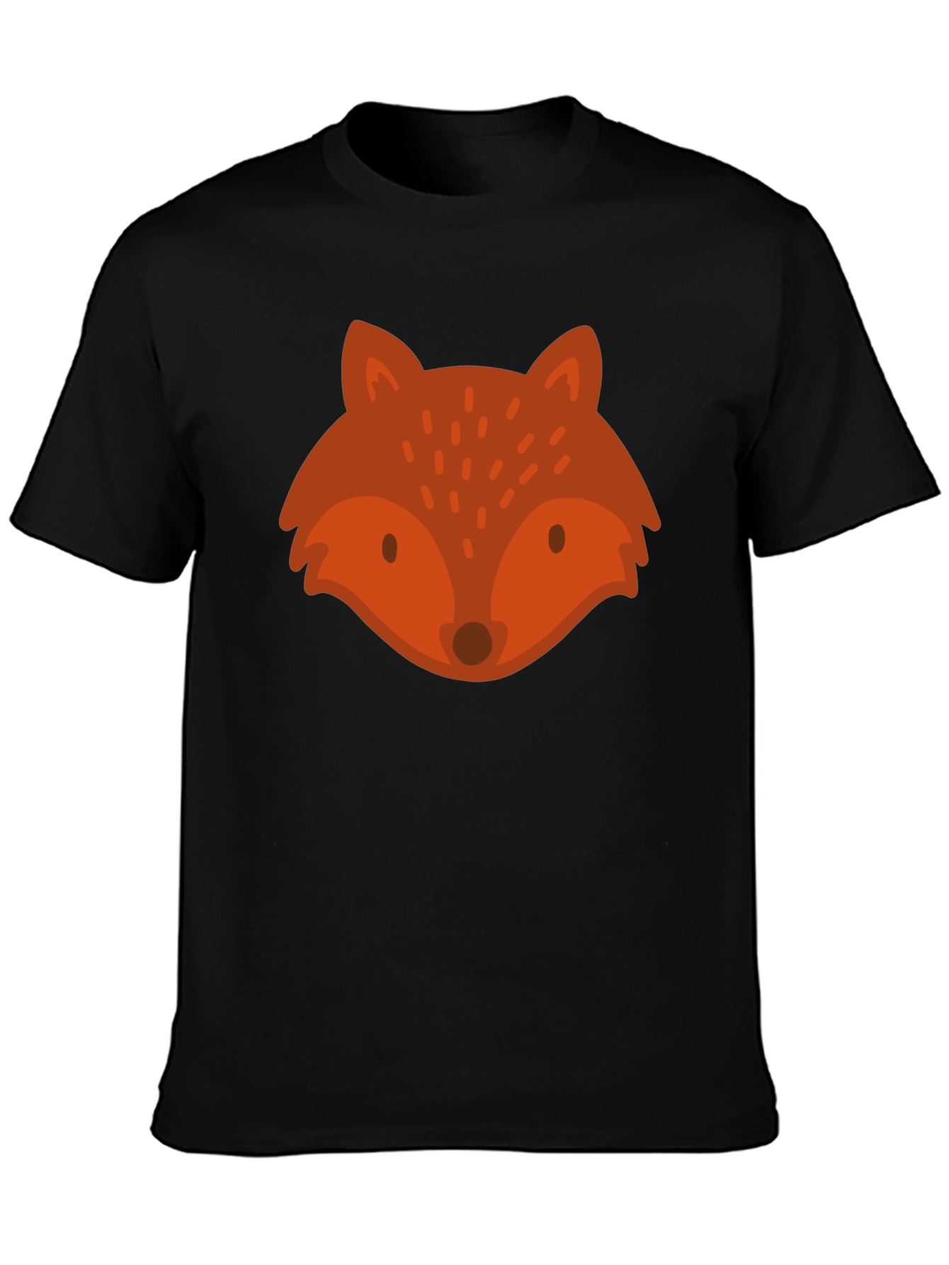 Fox Graphic Tee - Unisex Black Cotton T-Shirt