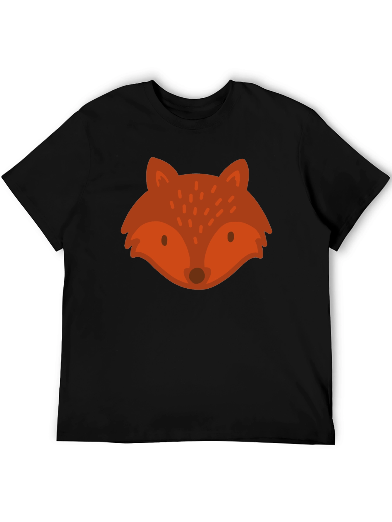 Fox Graphic Tee - Unisex Black Cotton T-Shirt