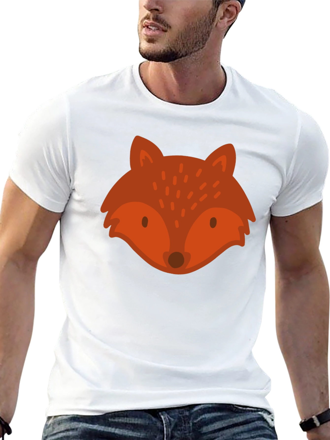 Fox Graphic Tee - Unisex Black Cotton T-Shirt
