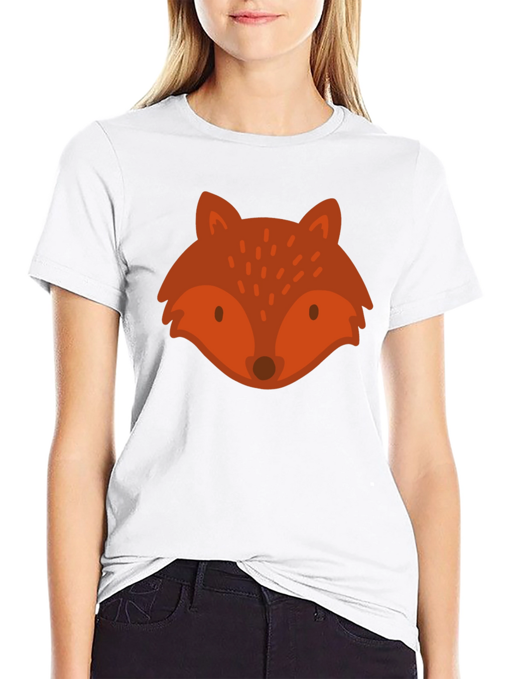 Fox Graphic Tee - Unisex Black Cotton T-Shirt