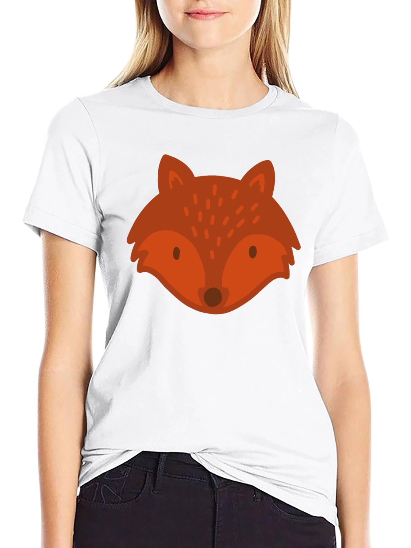Fox Graphic Tee - Unisex Black Cotton T-Shirt