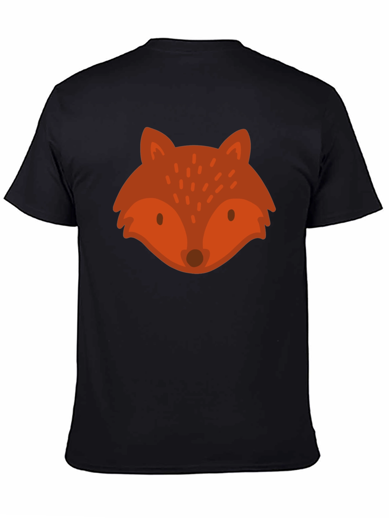 Fox Graphic Tee - Unisex Black Cotton T-Shirt