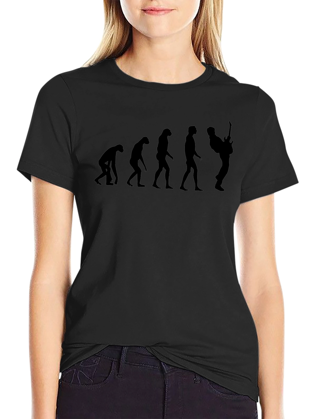 Evolution of Rocker Black T-Shirt