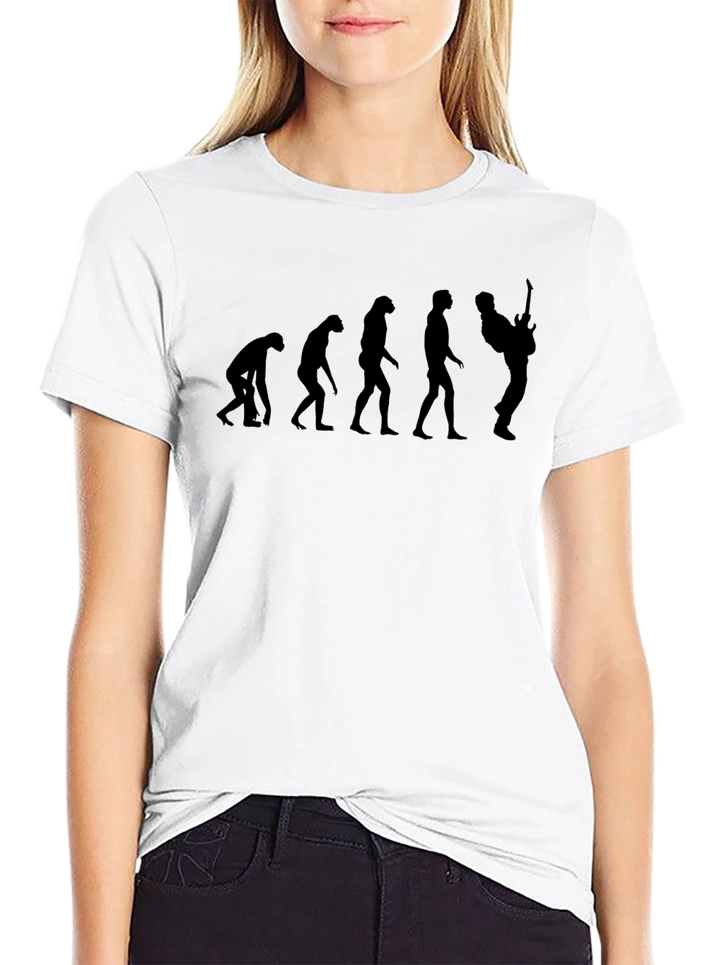 Evolution of Rocker Black T-Shirt