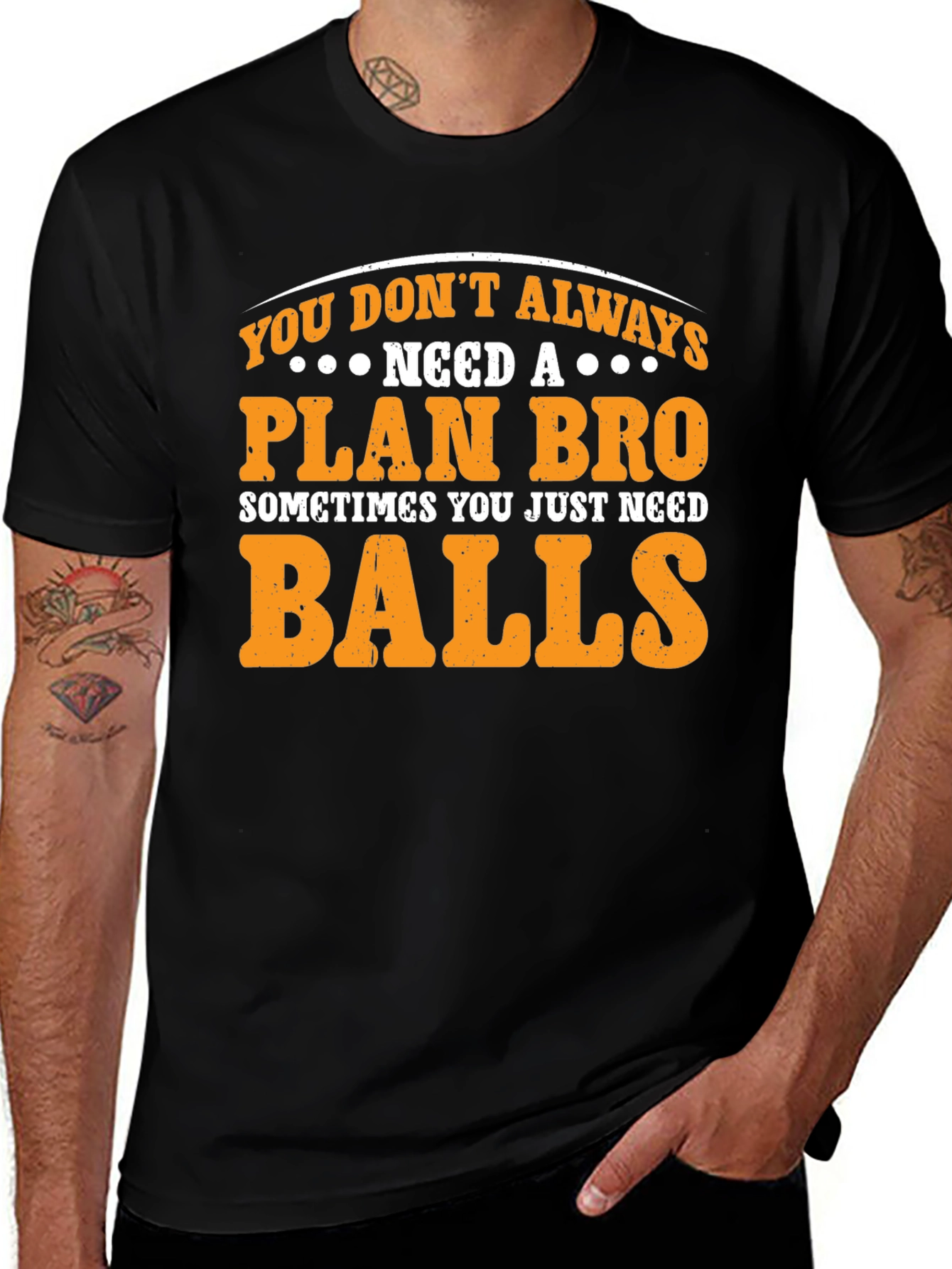 Plan Bro Graphic T-Shirt - Need Balls Tee