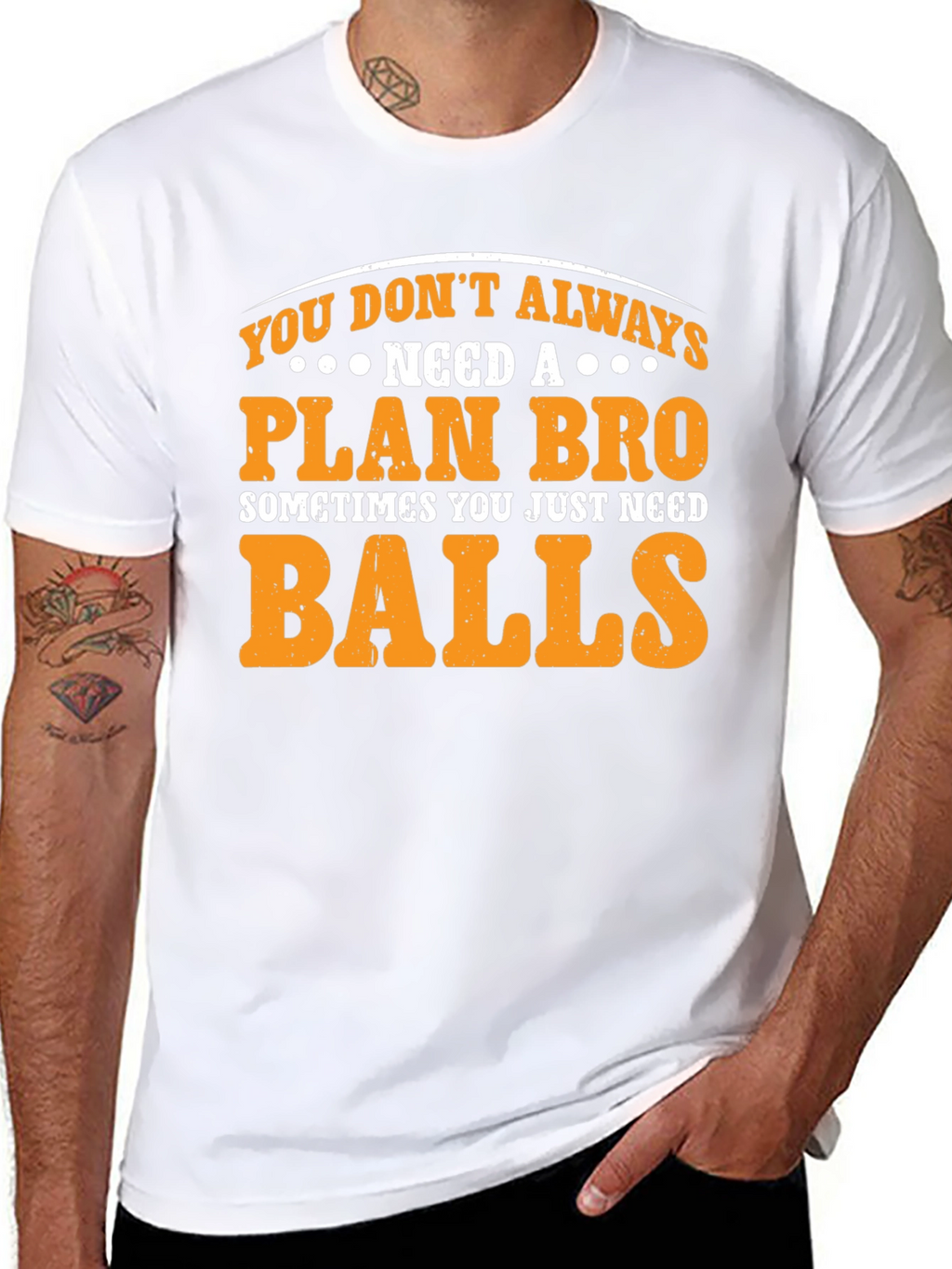 Plan Bro Graphic T-Shirt - Need Balls Tee