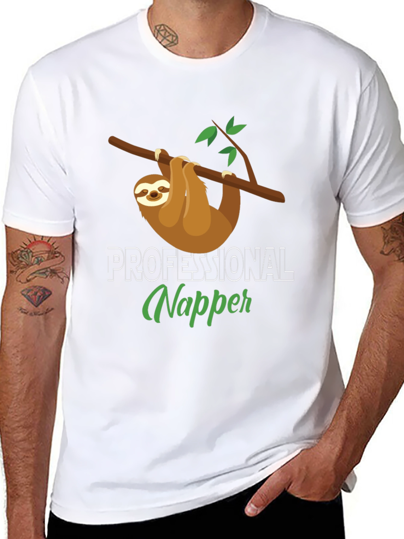 Professional Napper Sloth T-Shirt - Comfy Cotton Tee