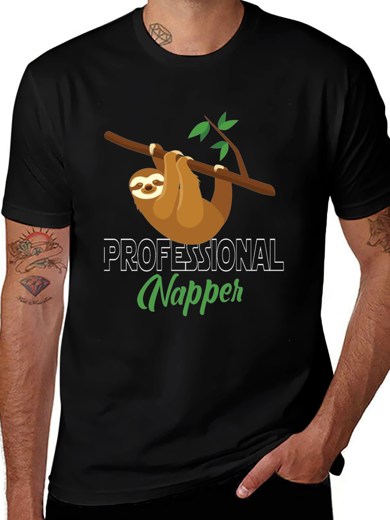 Professional Napper Sloth T-Shirt - Comfy Cotton Tee