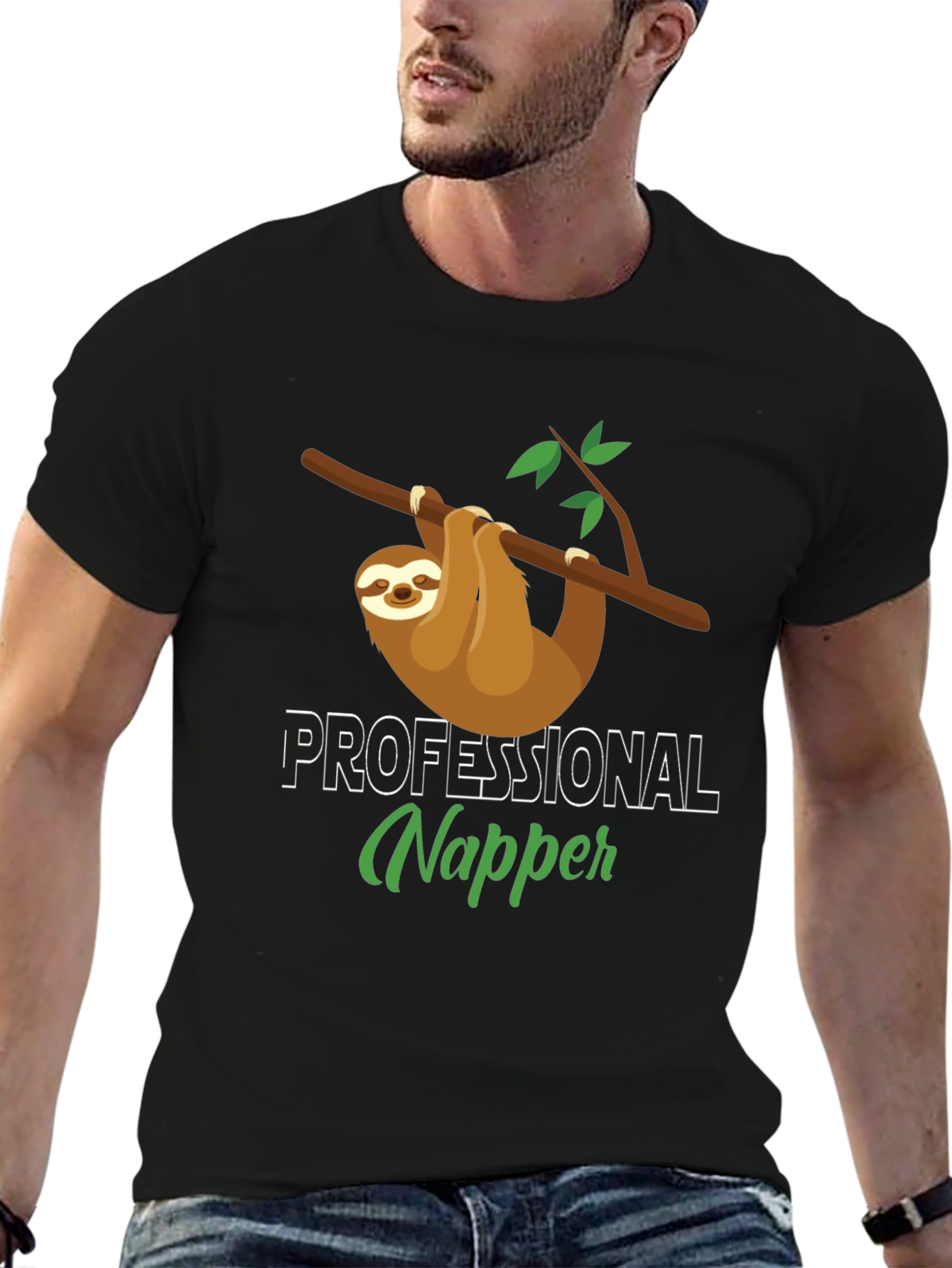 Professional Napper Sloth T-Shirt - Comfy Cotton Tee