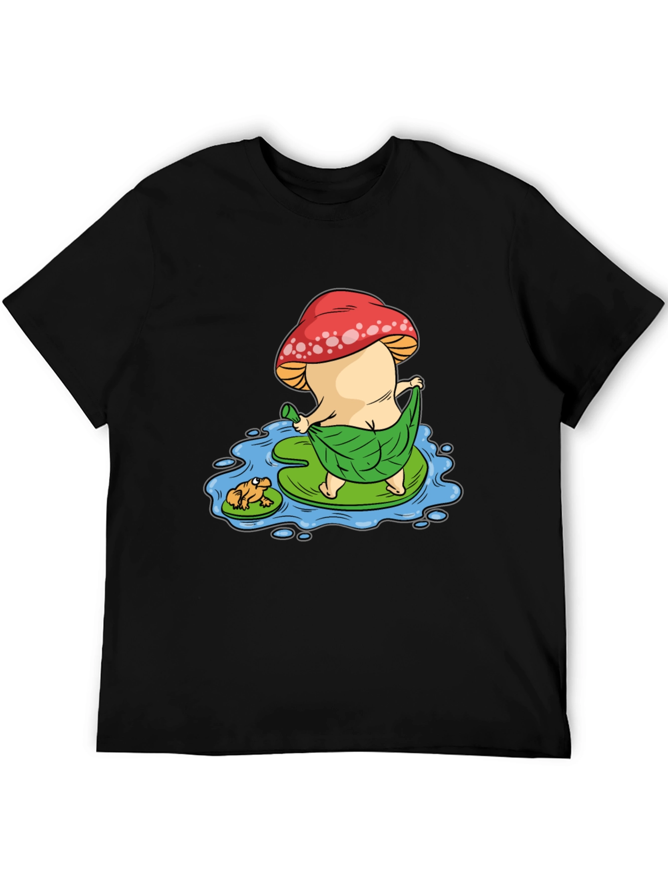 Funny Mushroom & Frog Graphic Tee - Unisex